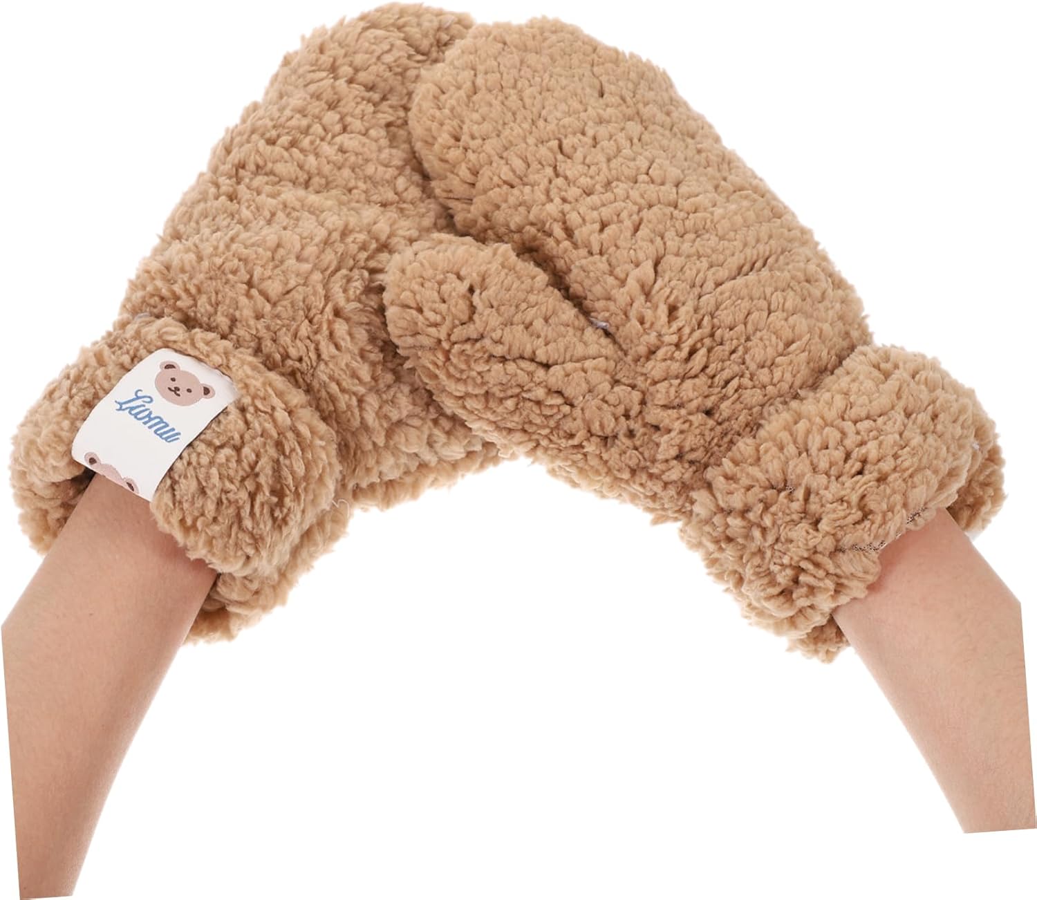 Cartoon Winter Plush Mitten Gloves for Cycling Skiing