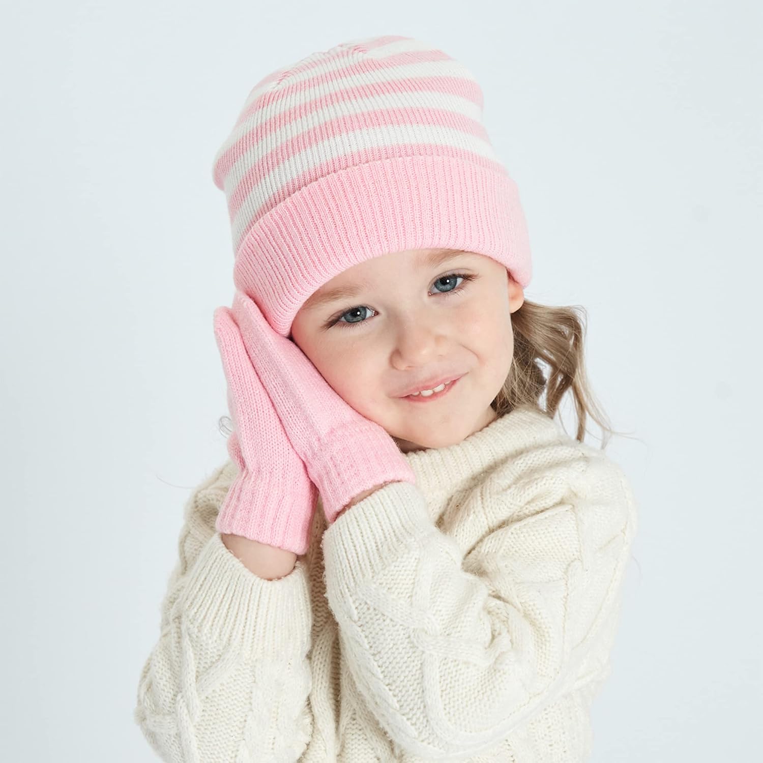 Winter Warm Doovid Kids Knit Mittens for Babies