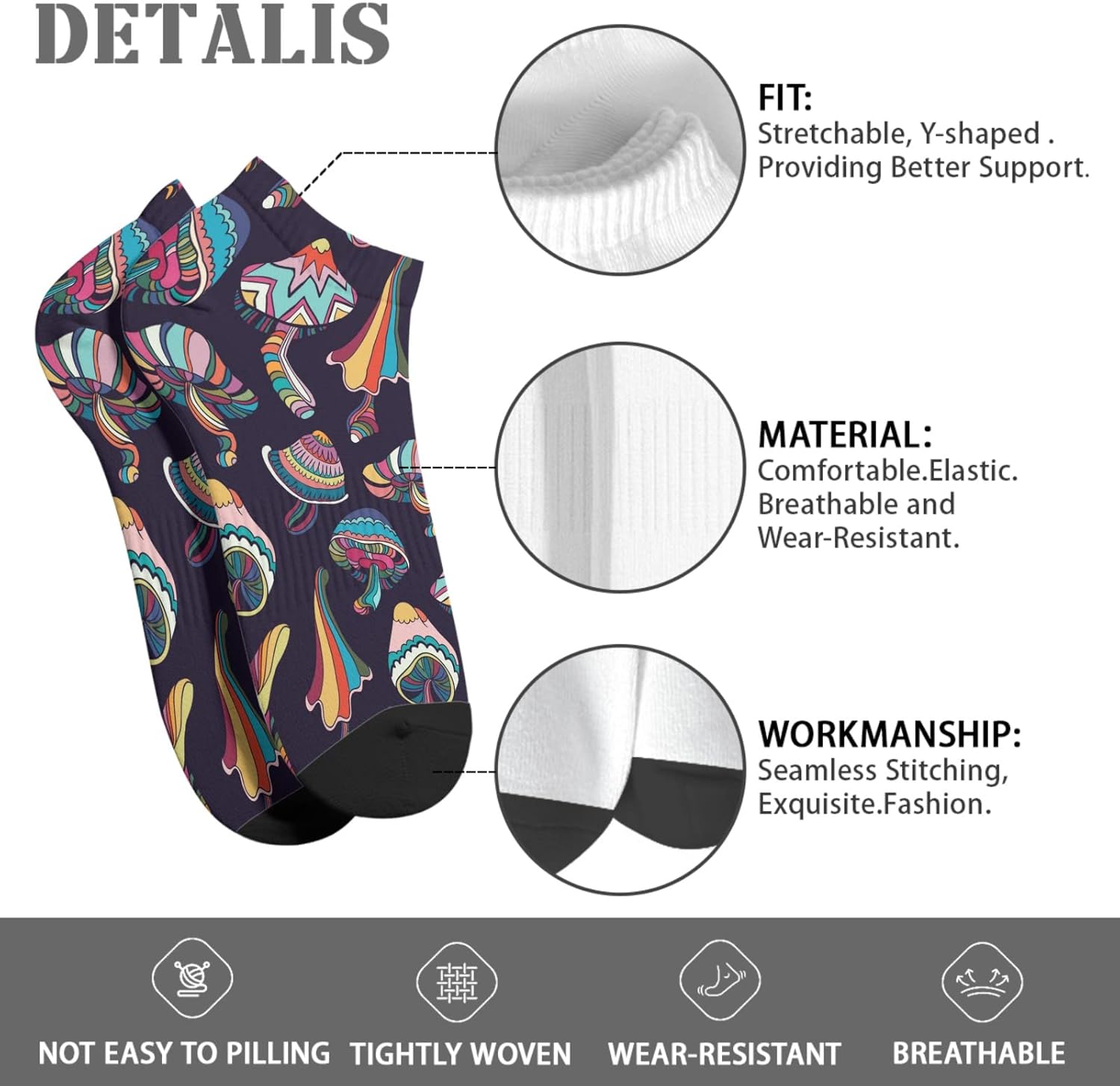 Fun Plant-Mixed Boys Ankle Socks