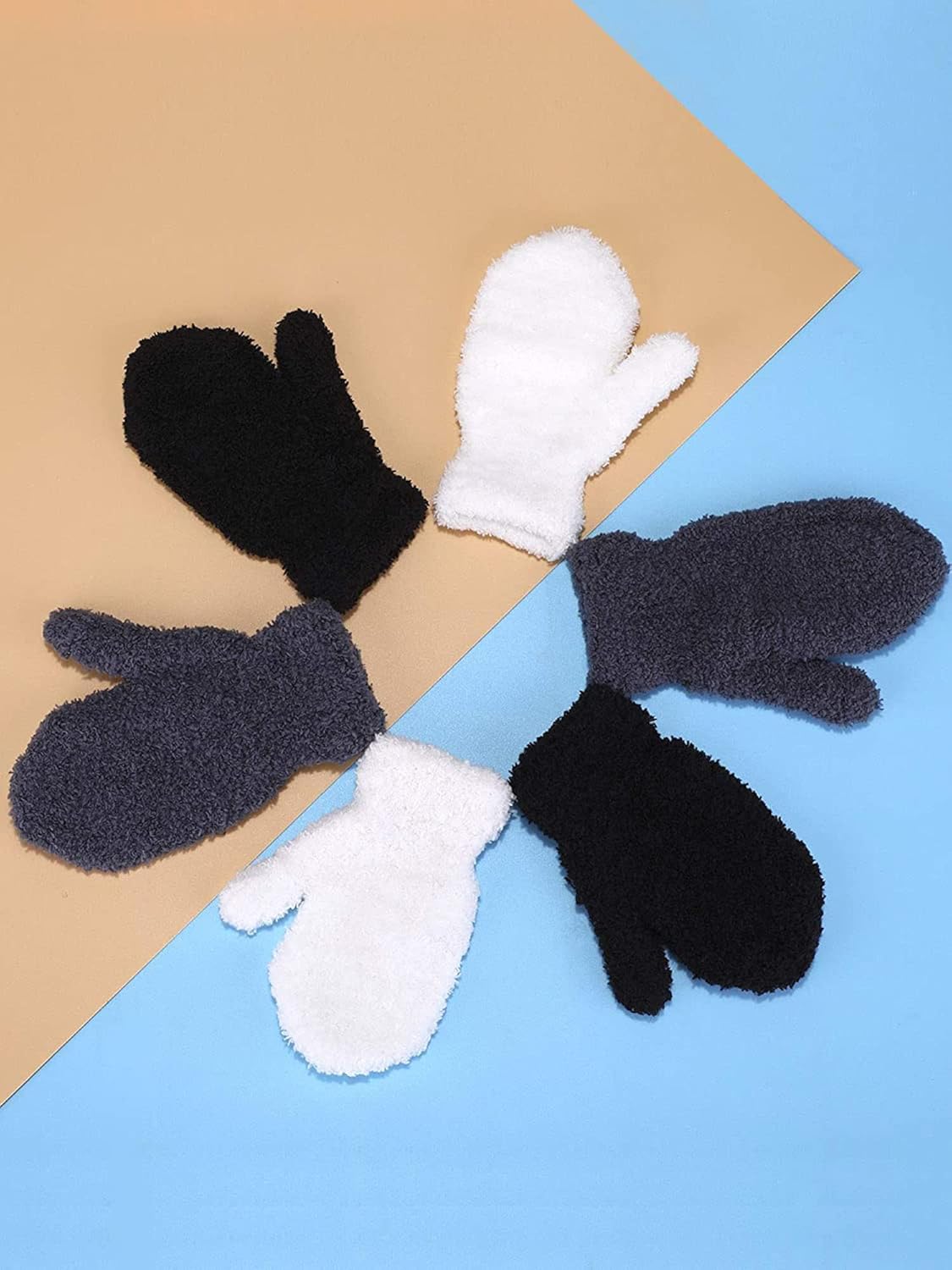 Geyoga 6 Pairs Toddler Winter Mittens