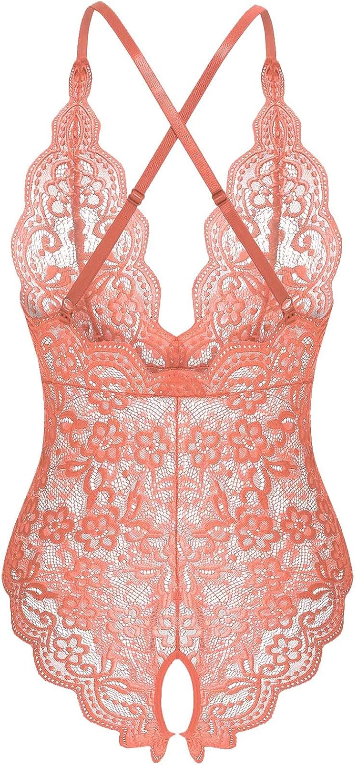 Womens V-Neck Embroidered Cut-Out Chemise with Lace neckline Stylish Comfortable