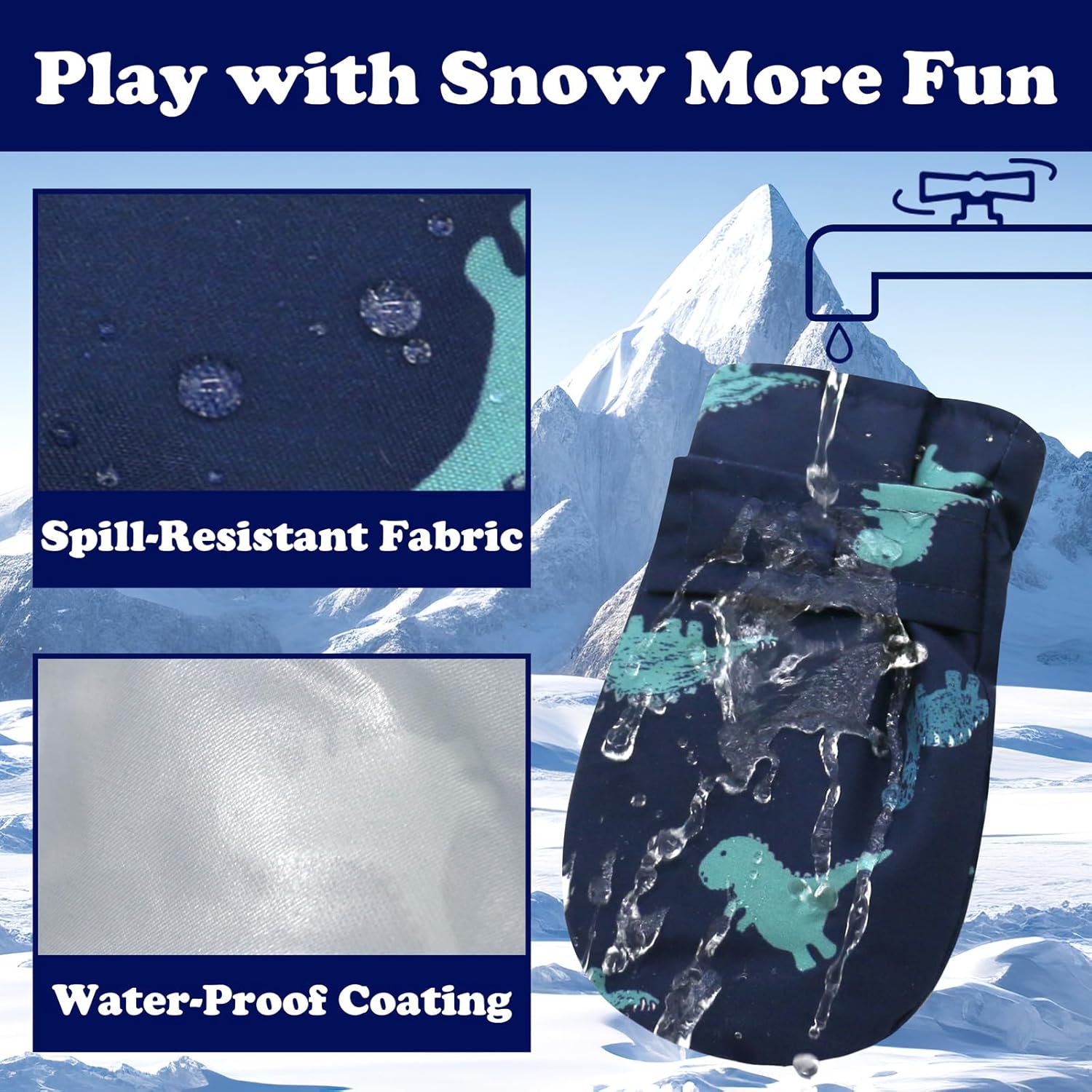 Sarfel Toddler Winter Gloves Waterproof for Little Ones Keep Warm and Dry