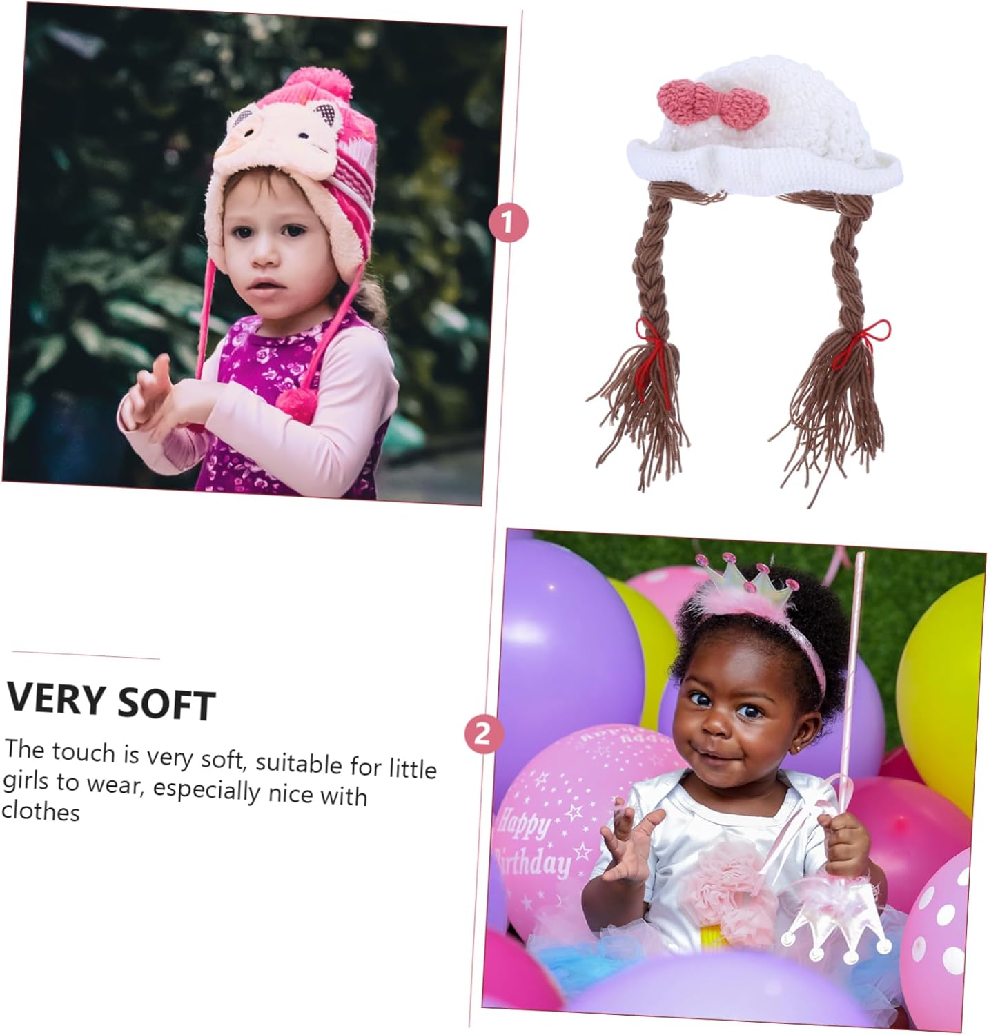 Warm Comfy Newborn Baby Hats Boys Girls Knitting Cap Bowknot Style