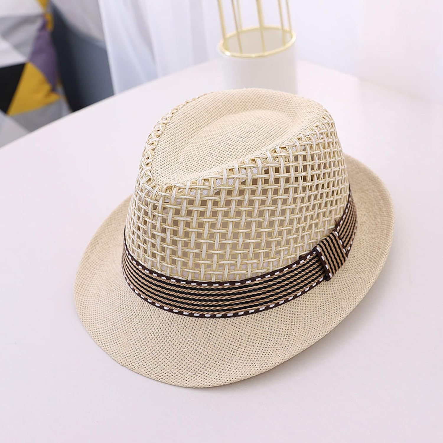 Fun Reliable Sun Protection for Kids UPF 50 Cowboy Straw Hat