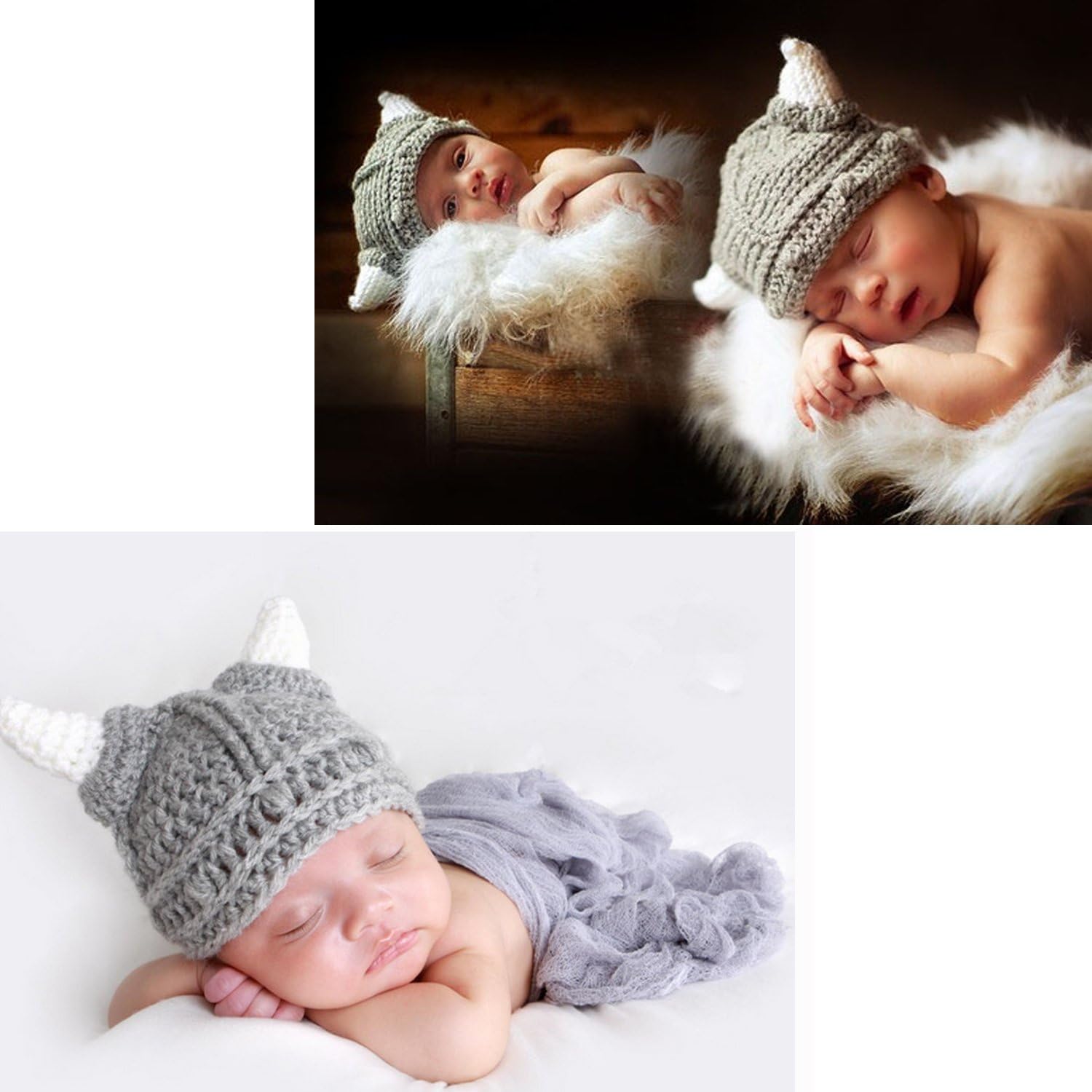 Handmade Viking Knit Hat for Babies