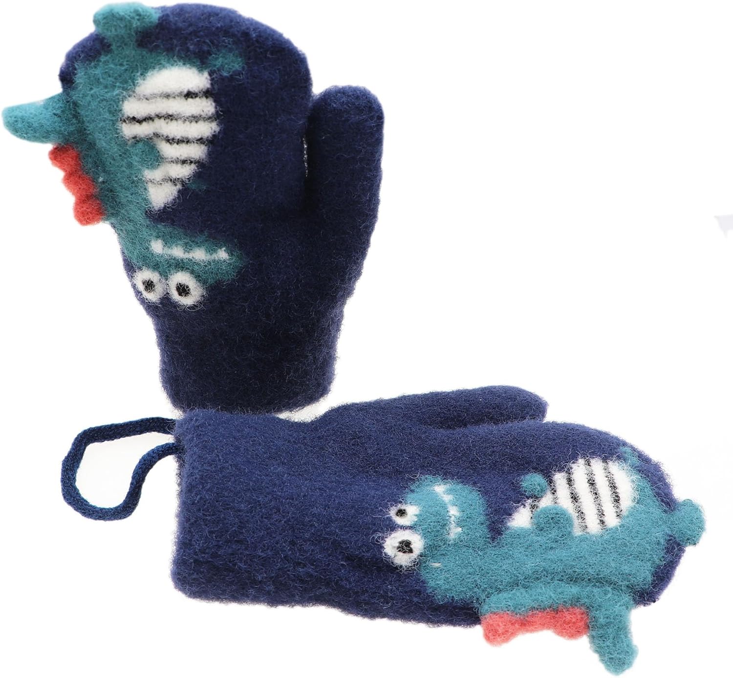 Dinosaur Winter Knit Mittens for Toddler