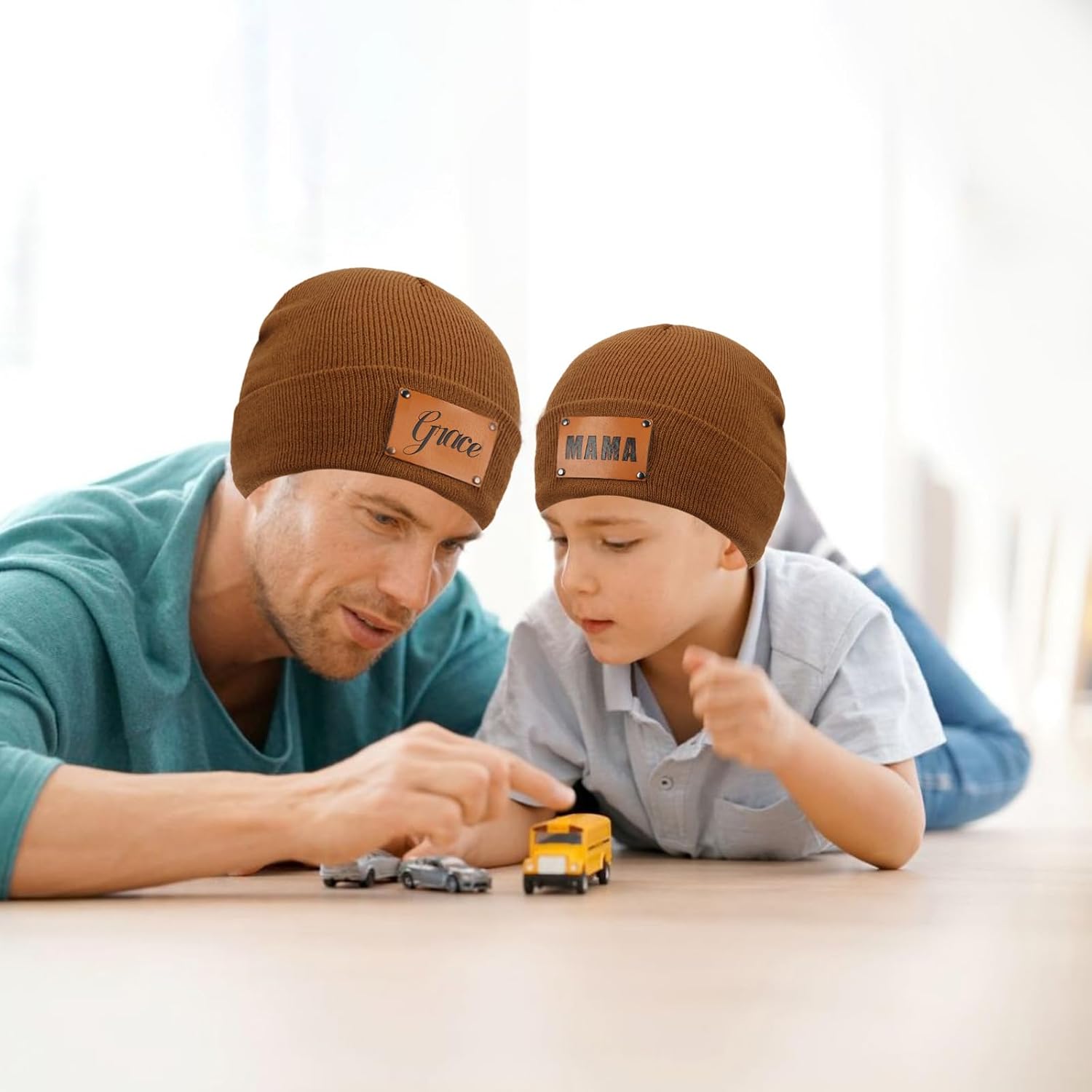 Custom Baby Beanie with Name - toddlers winter hat for boys and girls