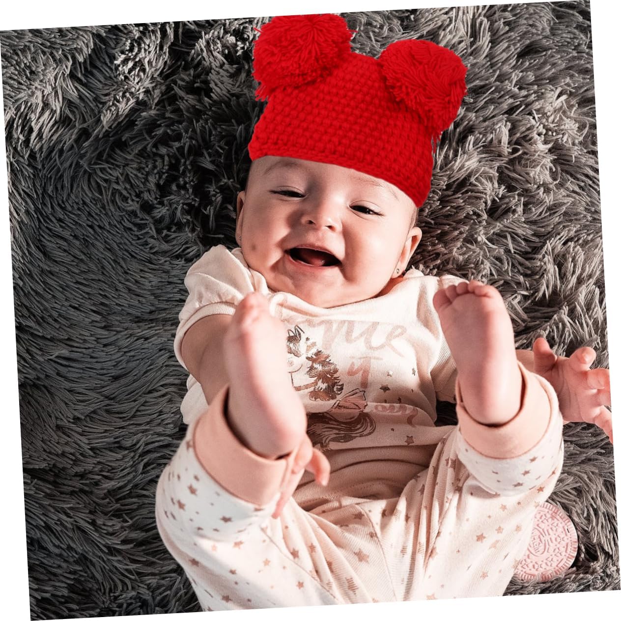 Winter Warm Christmas Hat for Boys - Red