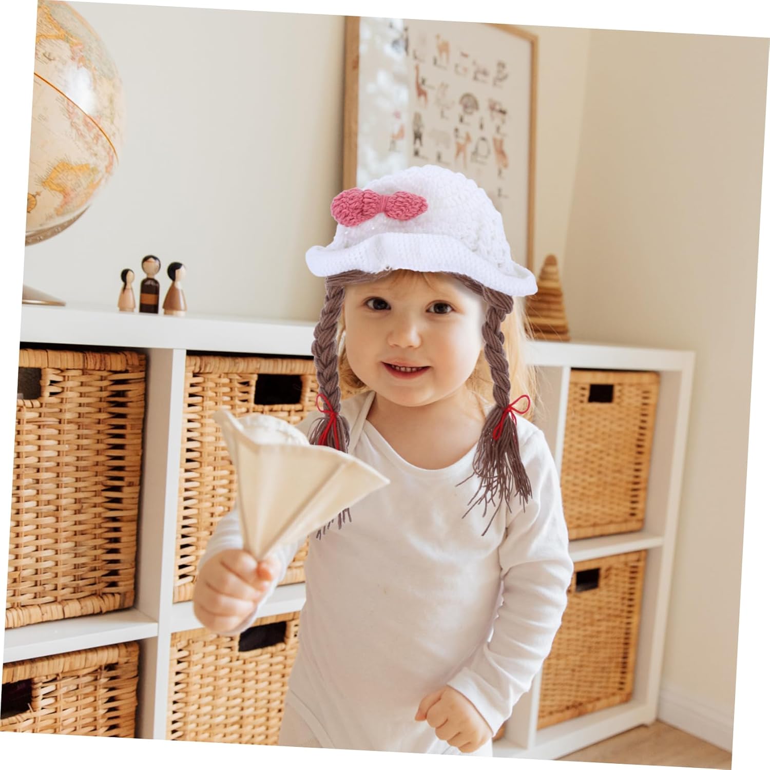 Braided Knitted Cap for Boys and Girls
