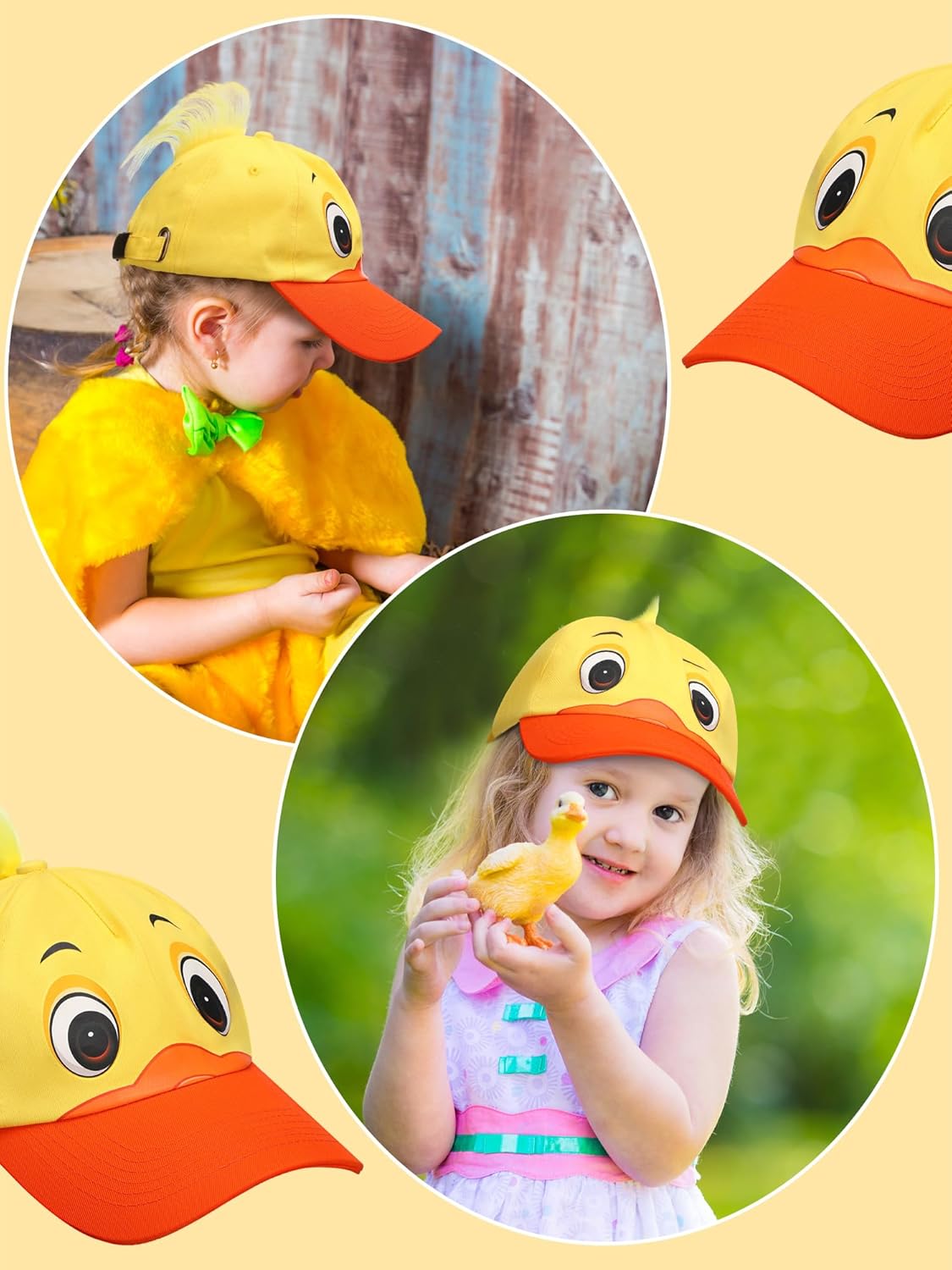 Geyoga 4-Pack Funny Rubber Duck Hats