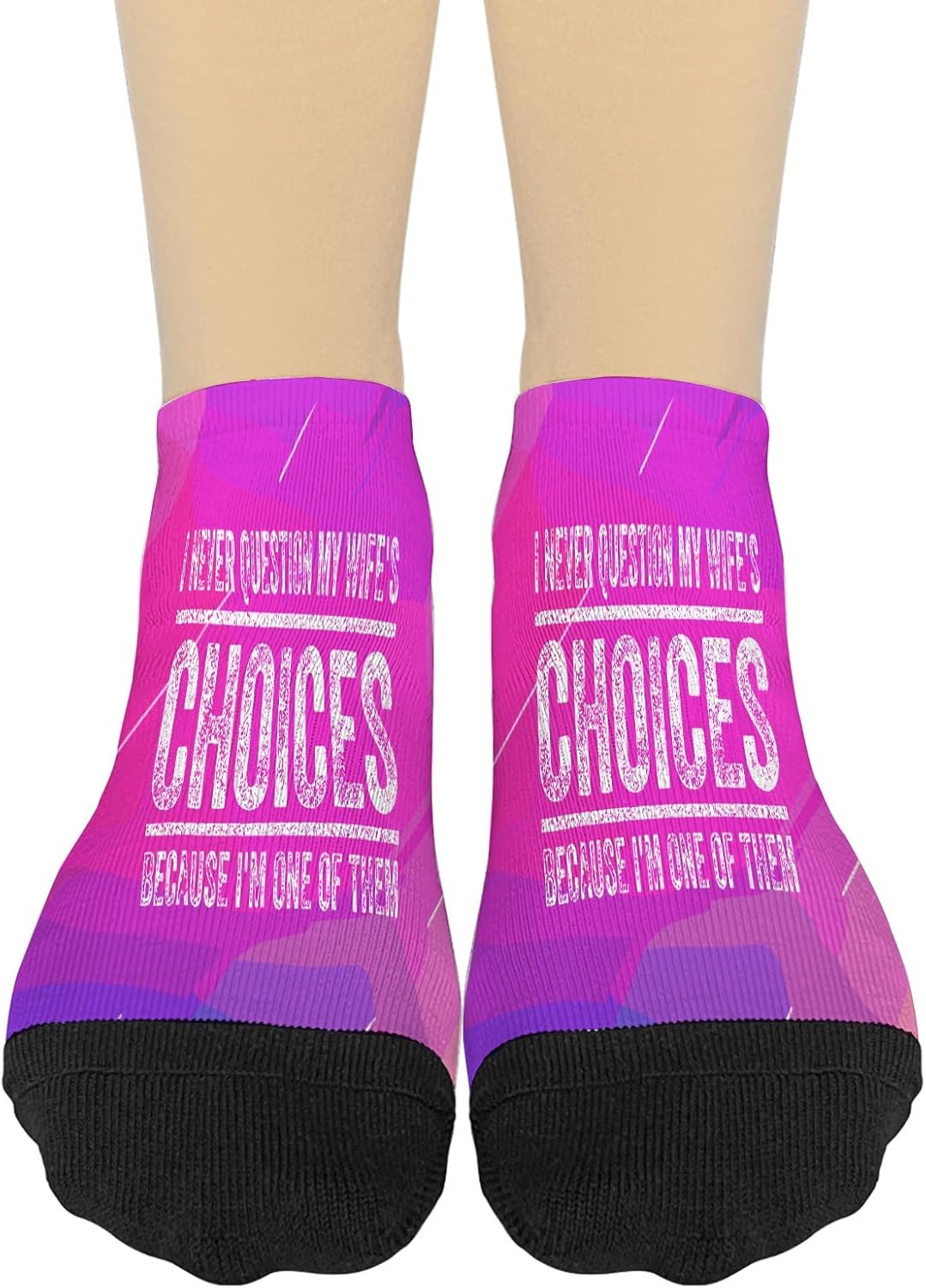 Cheerful Humorous I Never Question My Wifes Choice Mens Kawaii Socks