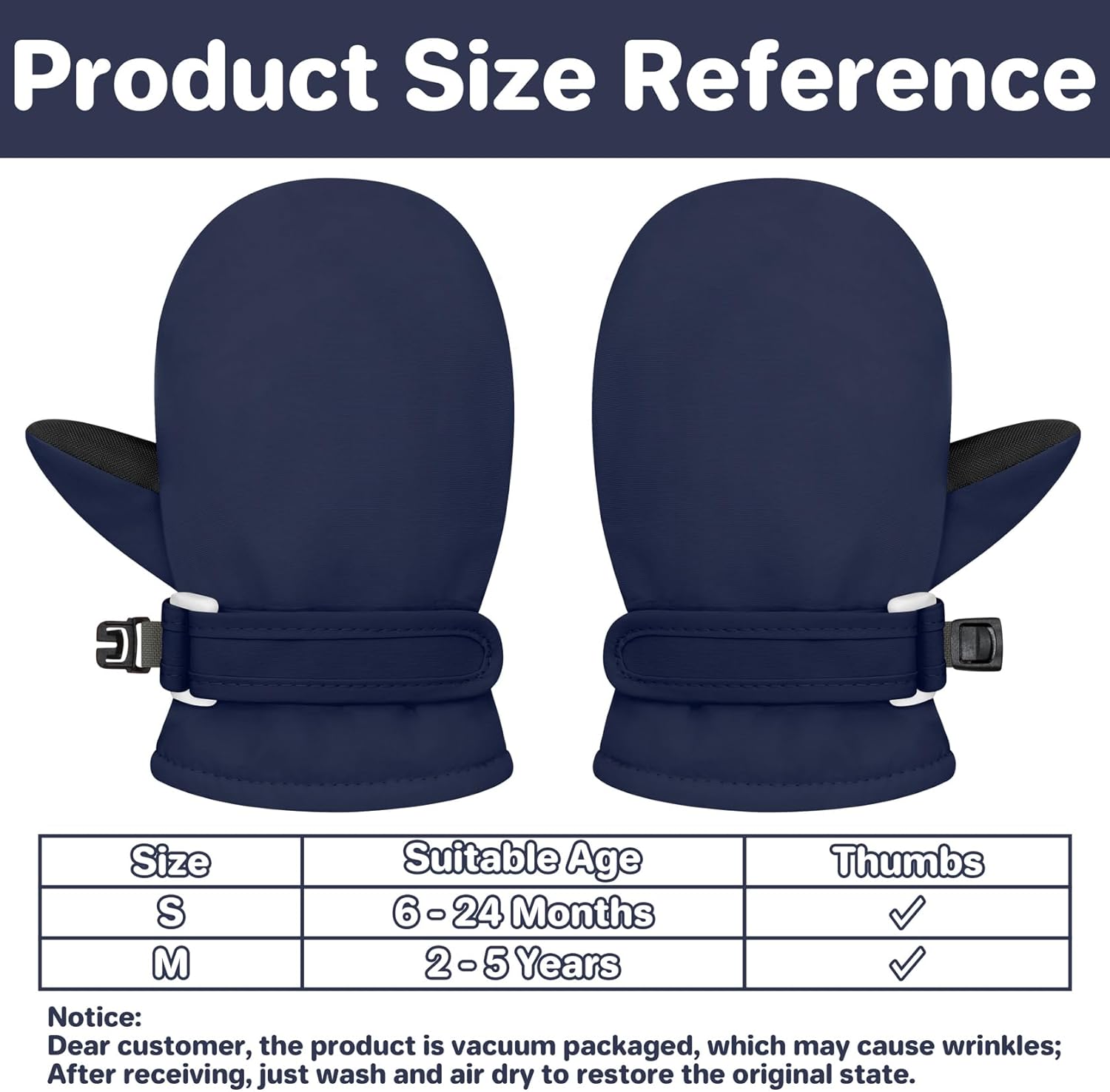 QIKQIK Toddler Waterproof Mittens