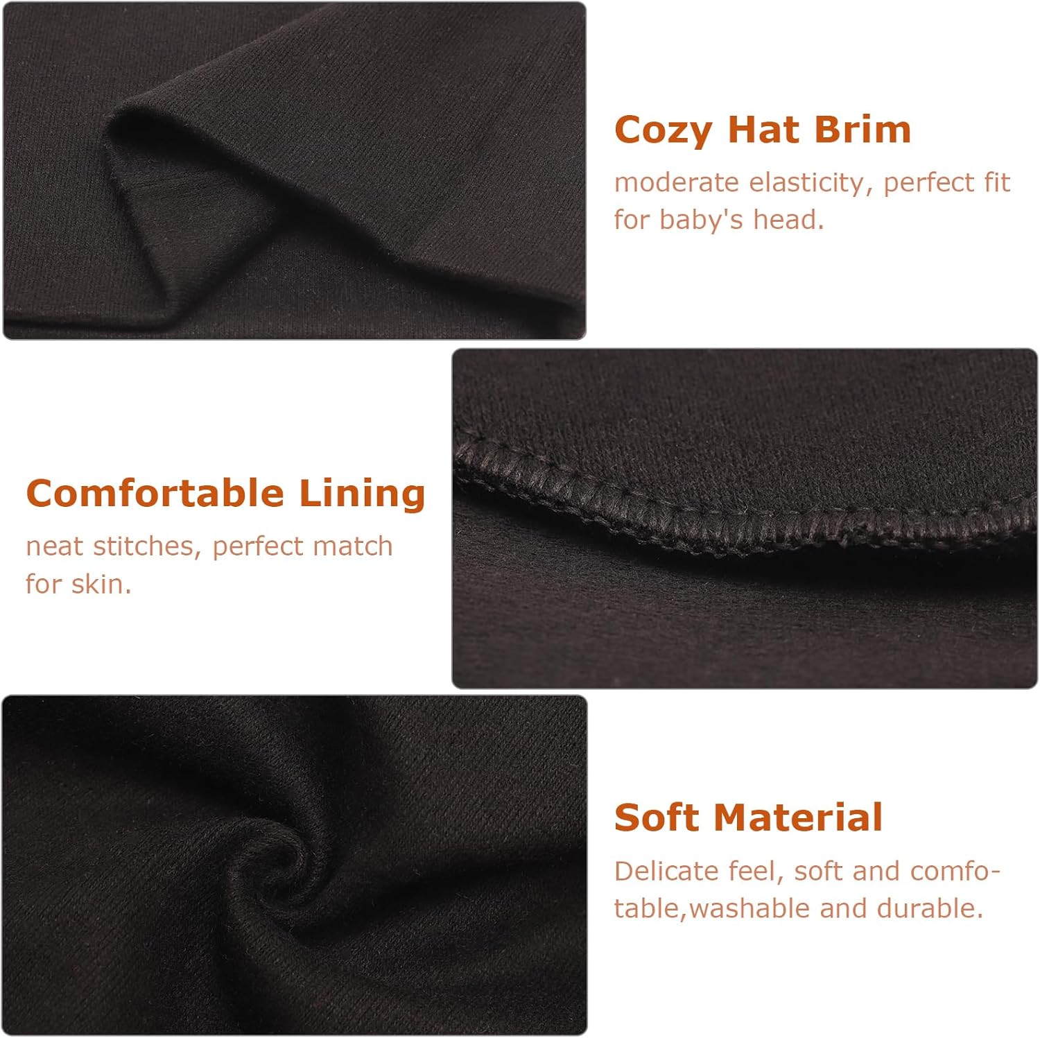 Comfortable Soft Cotton Newborn Baby Beanie Hats