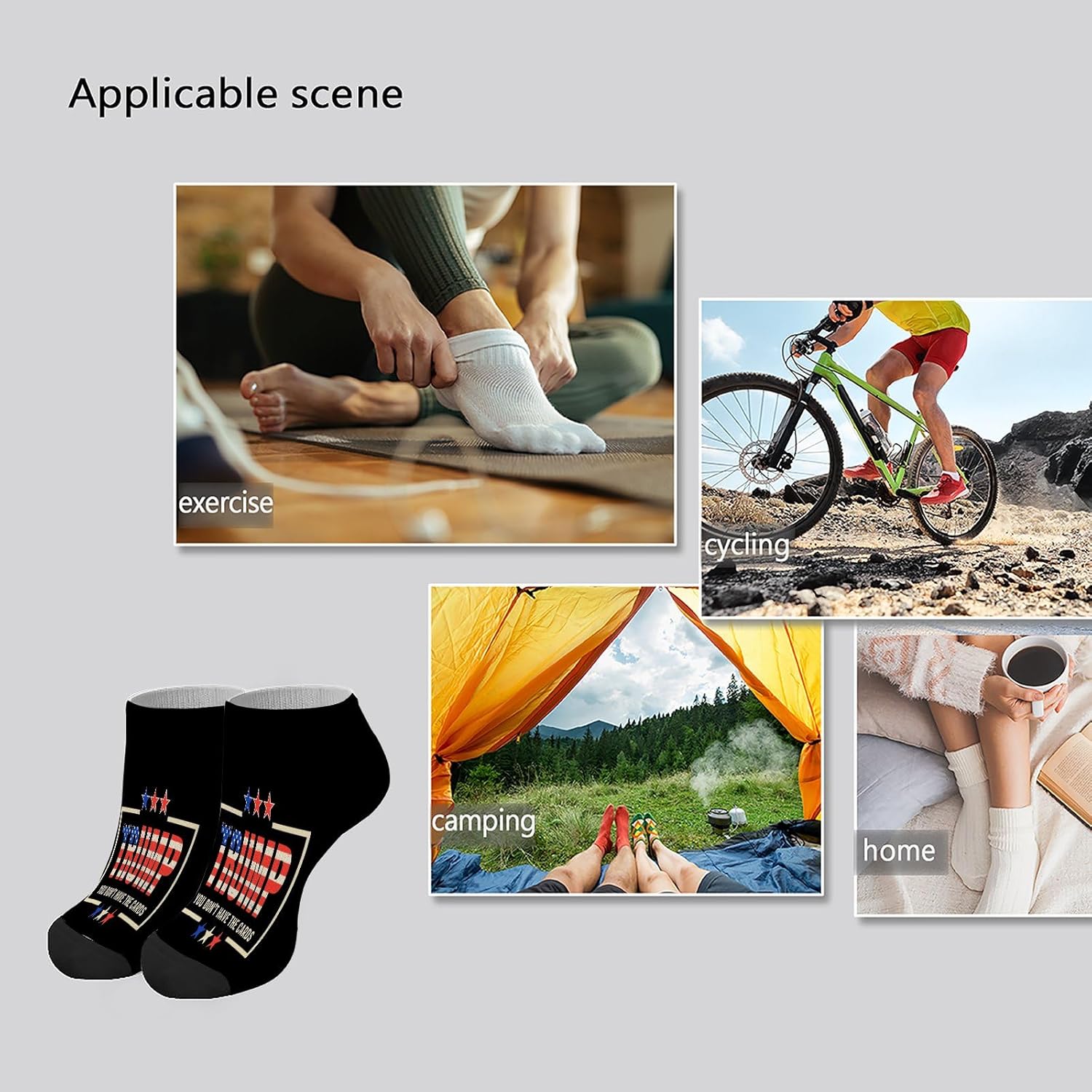 Cool Zelensky Socks for Men - Novelty Non-Slip Toe Socks