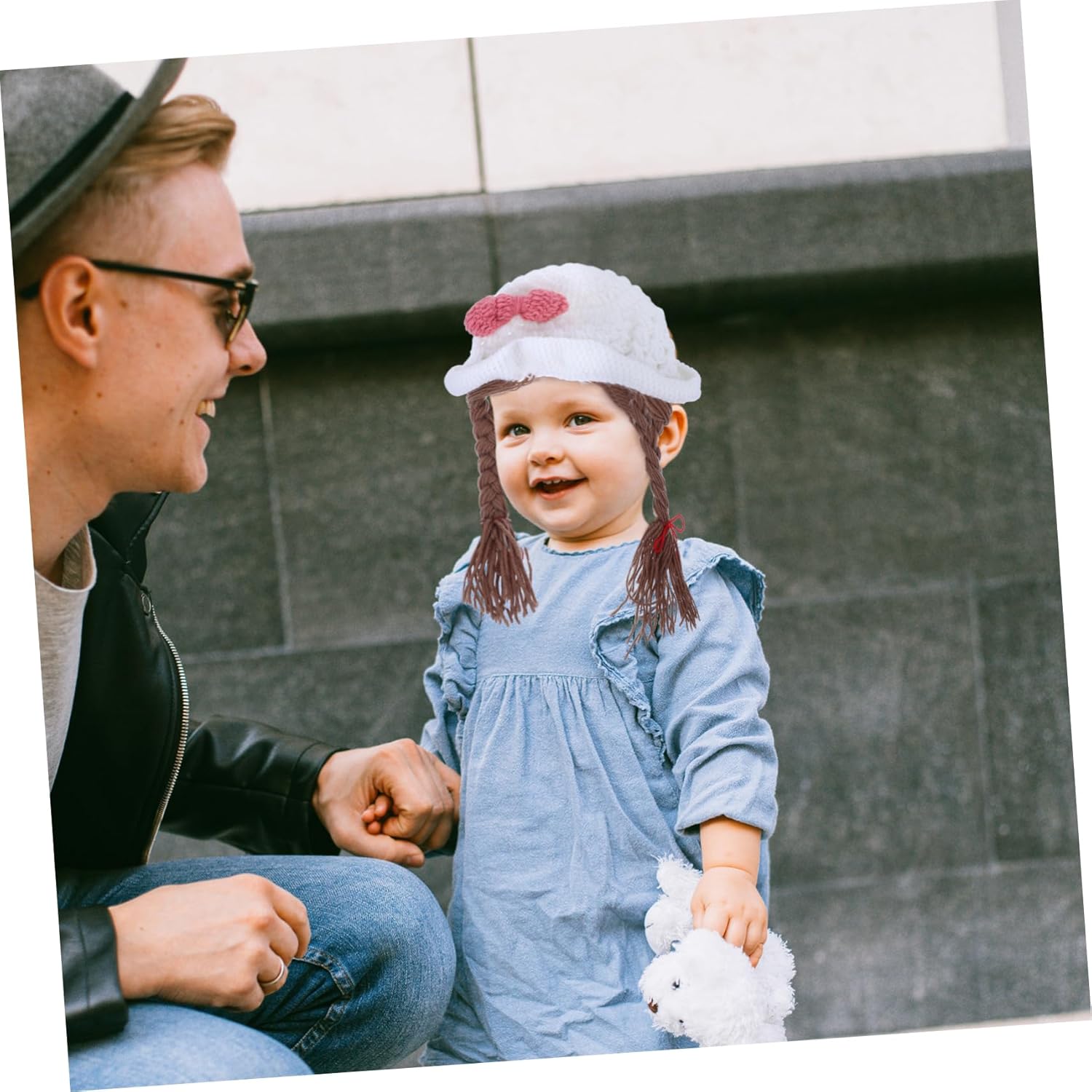 Braided Knitted Cap for Boys and Girls