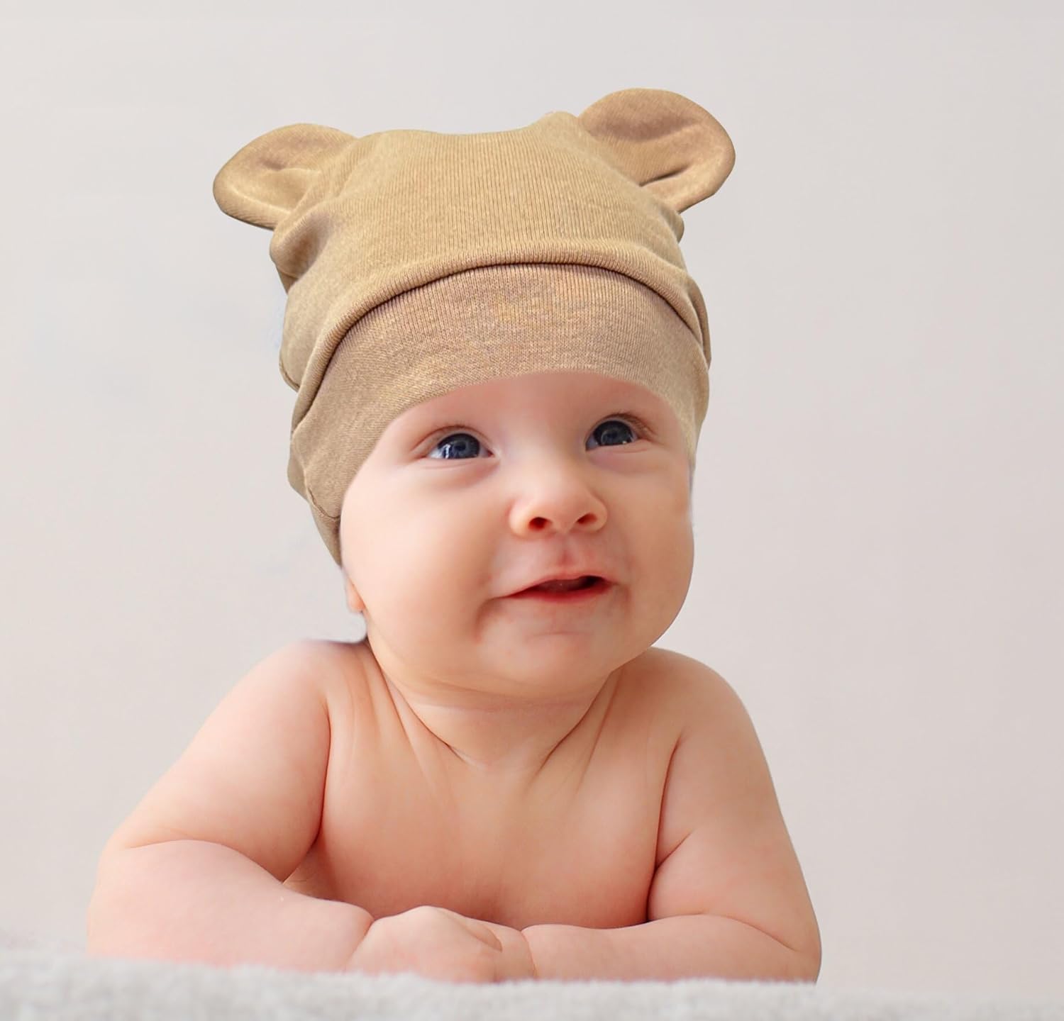 Jastore Bear Ears Infant Hats for 0-3 Months