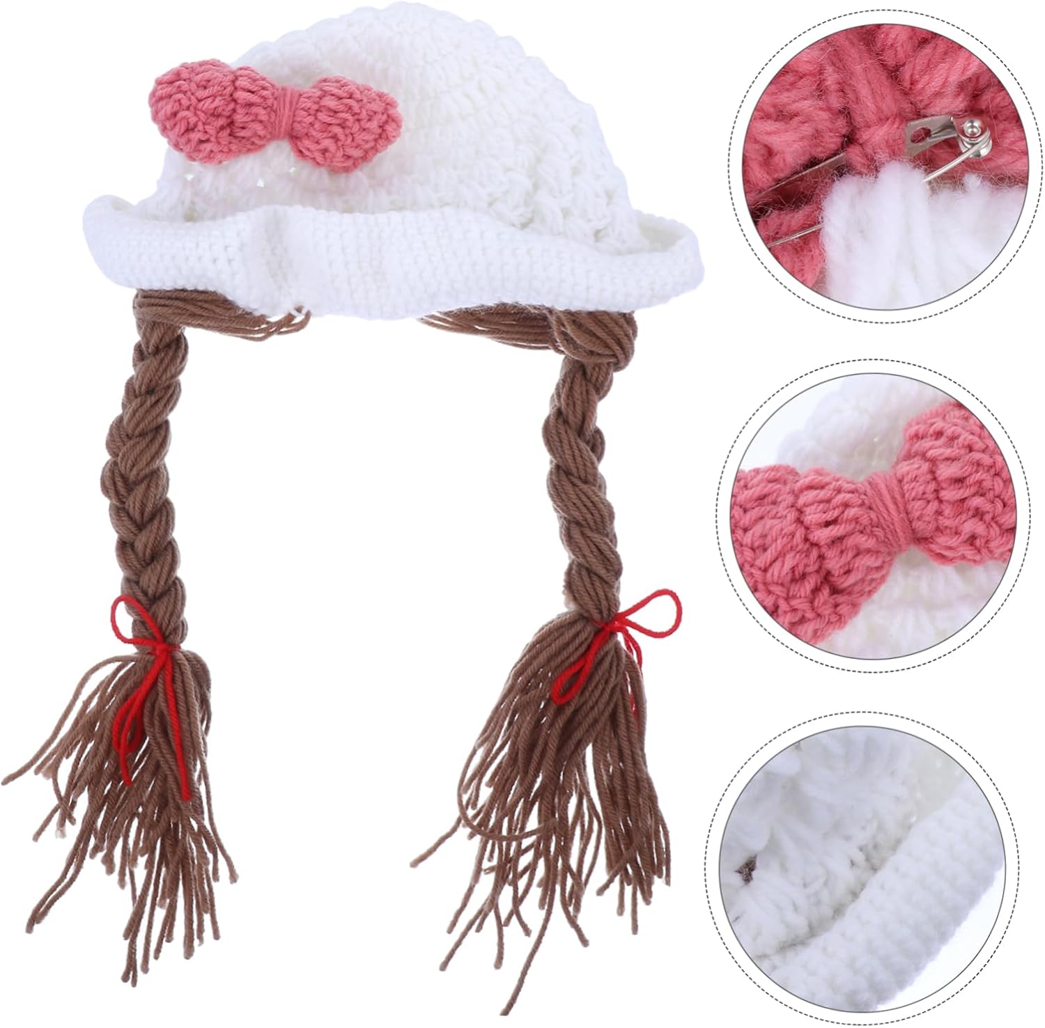 Warm Comfy Newborn Baby Hats Boys Girls Knitting Cap Bowknot Style