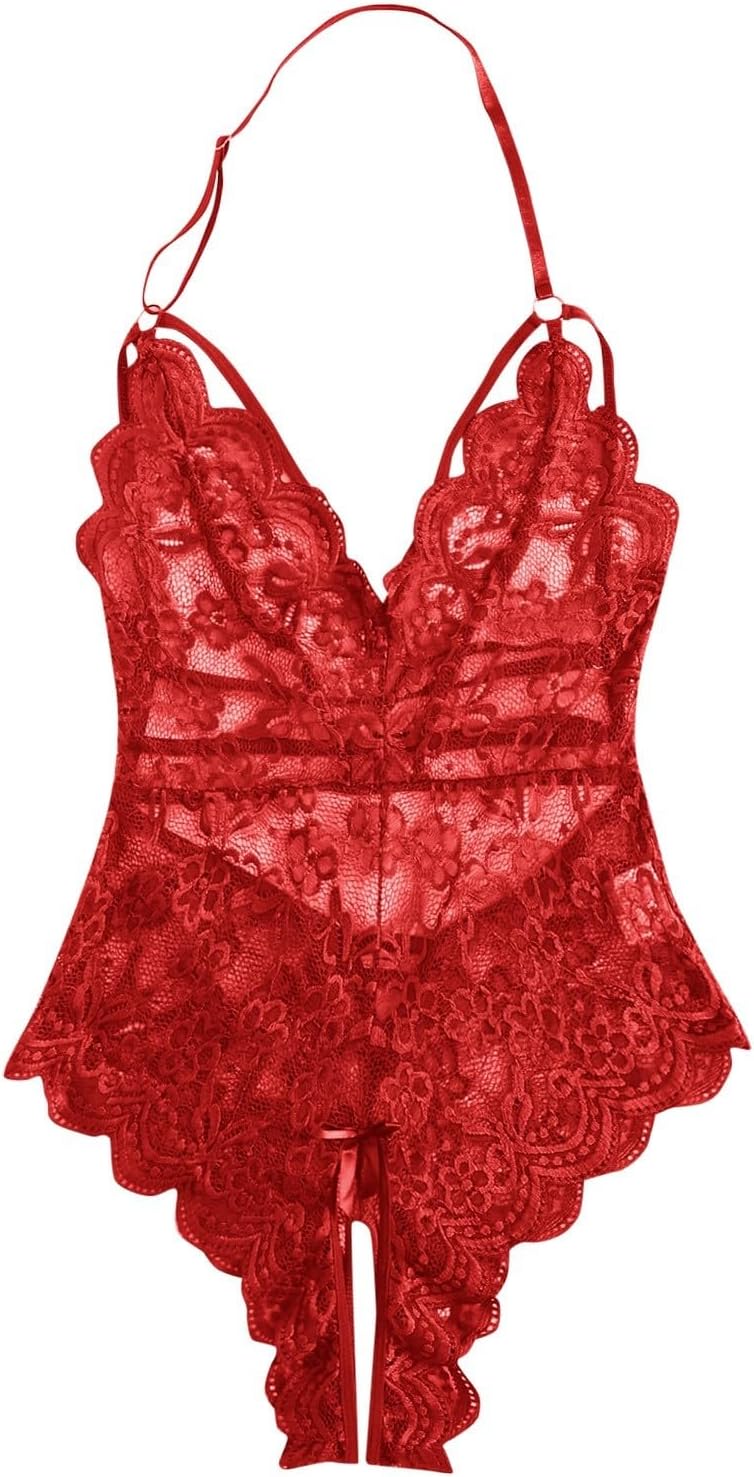 Adjustable Straps Womens Lingerie Nightwear Set - Mini Teddy Garter Tights Outfits