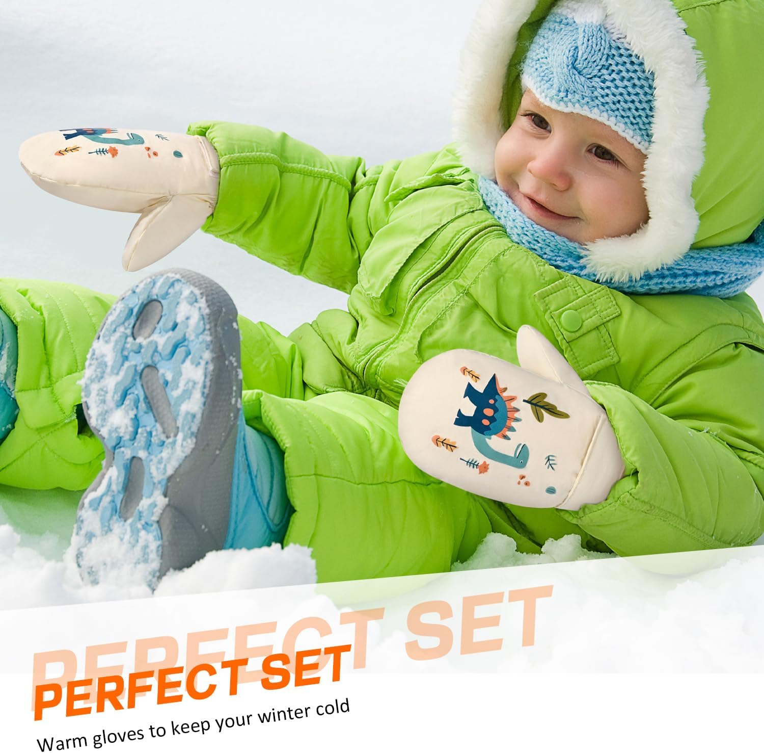 BUCAUM Baby Toddler Mitten Gloves Soft Warm and Waterproof - for Kids