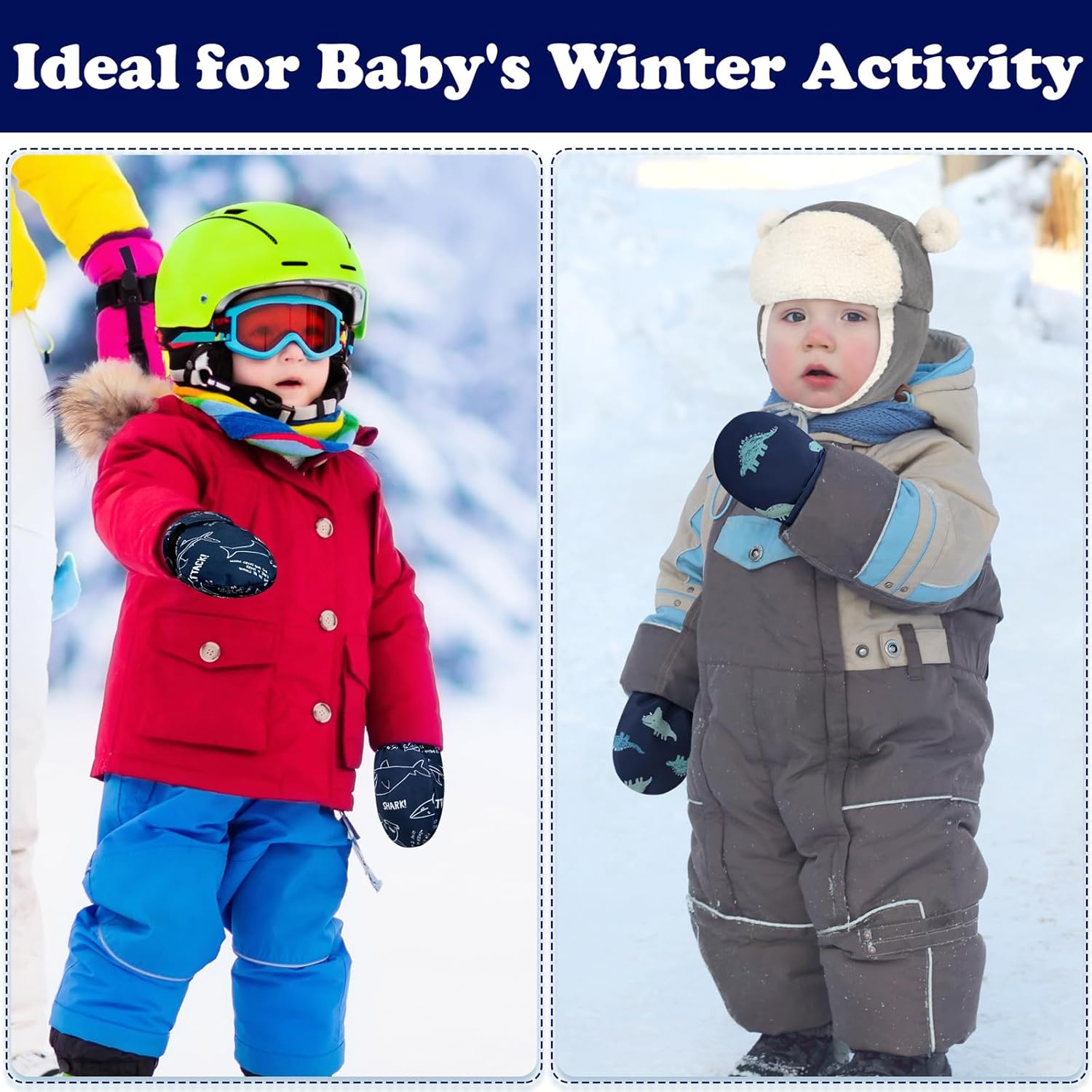 Sarfel Toddler Winter Gloves Waterproof for Little Ones Keep Warm and Dry