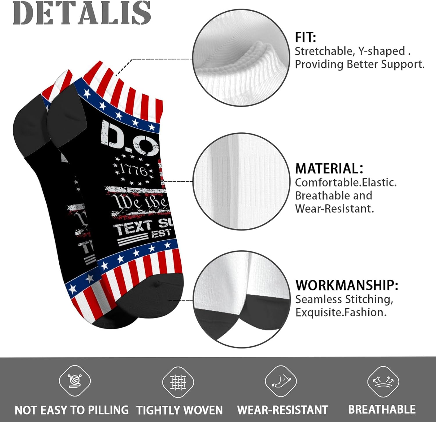 American Techs DOGE Mens Socks Funny comfy for boys