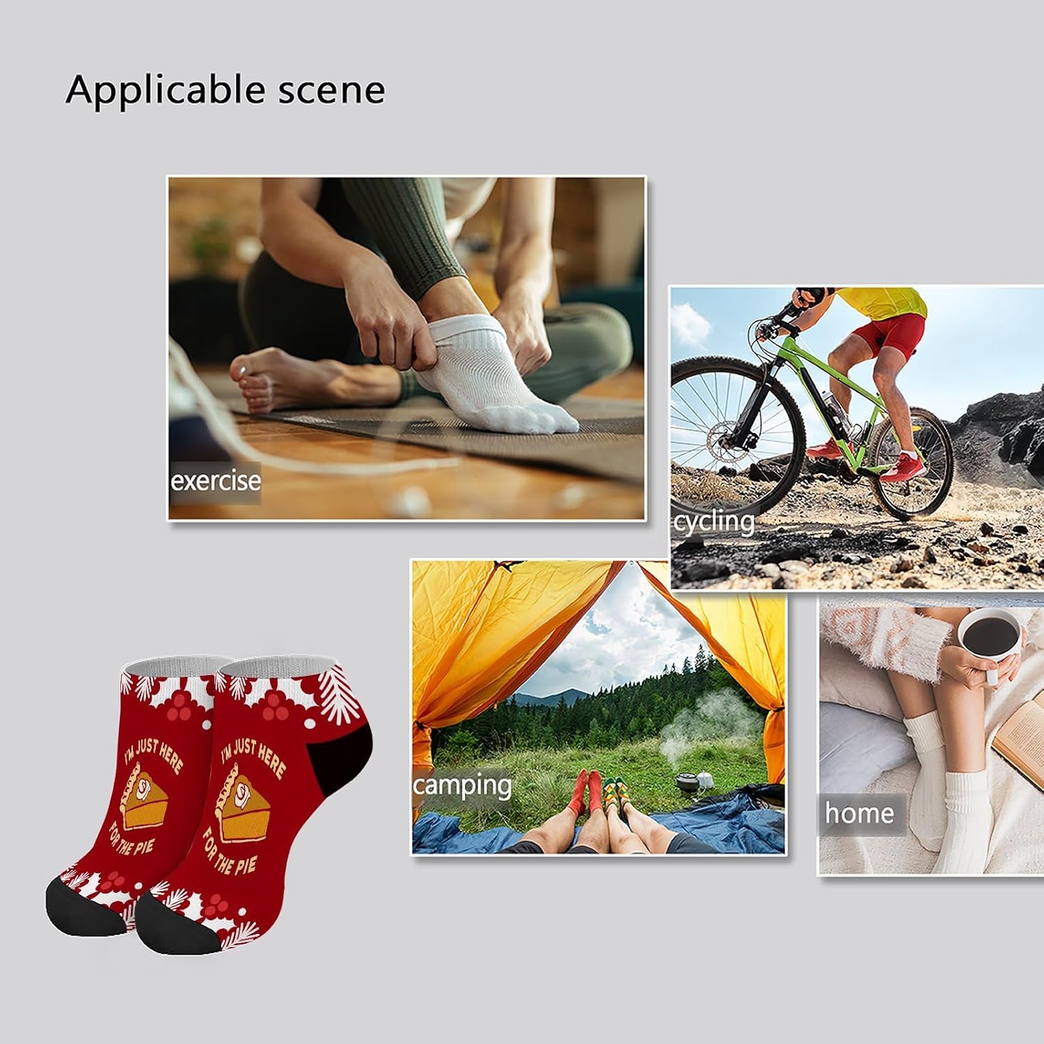 Just Here For The Pie Mens Socks