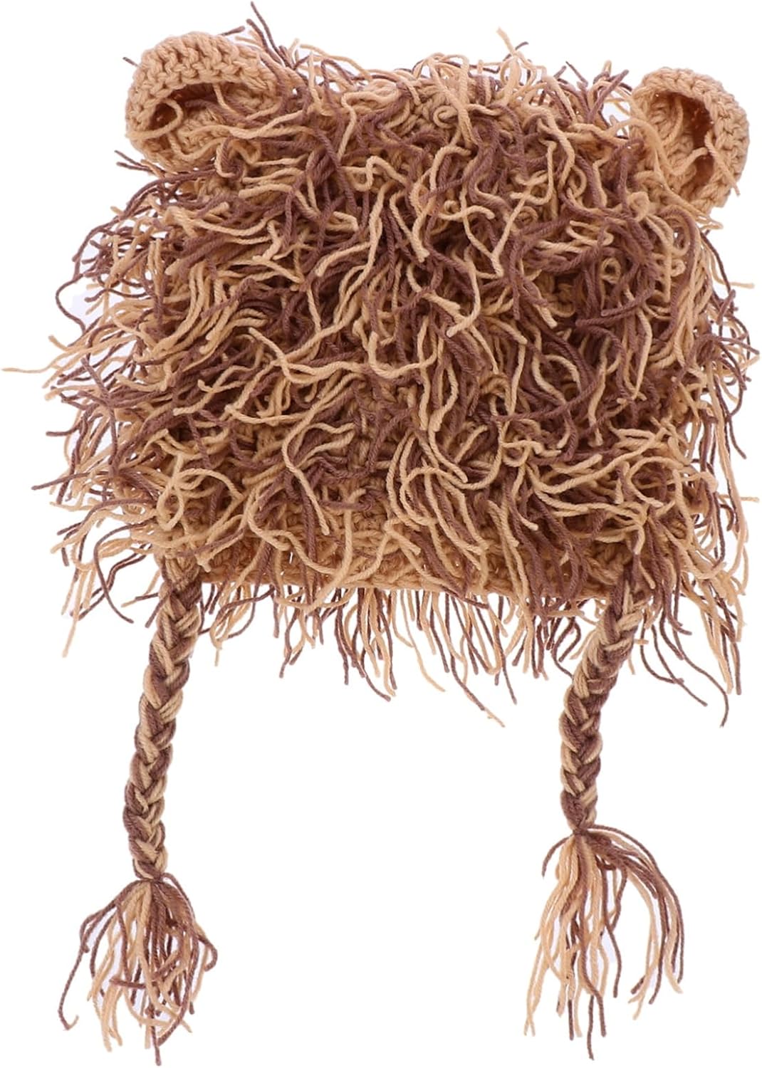 Knitted and Fashionable Lion Headdress for Toddlers