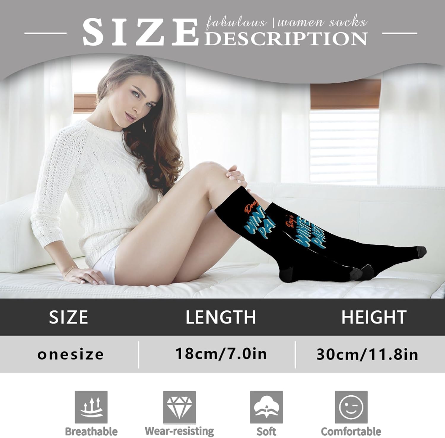Dougs 2025 Winter Party Mens Dress Socks for Work More