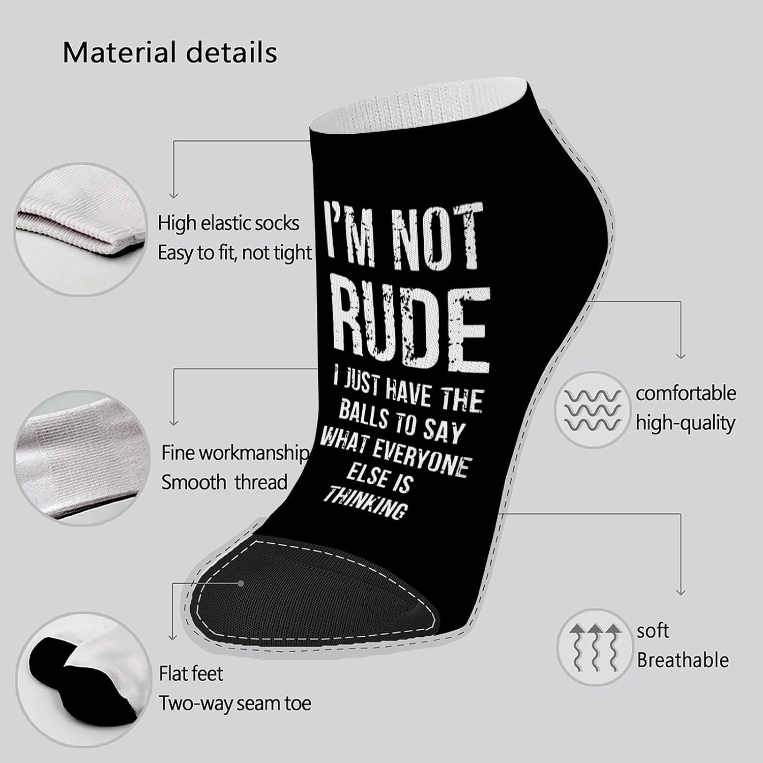 personalized Anki Socks for Men and Women - Unisex Design Hilarious Grandpa Says