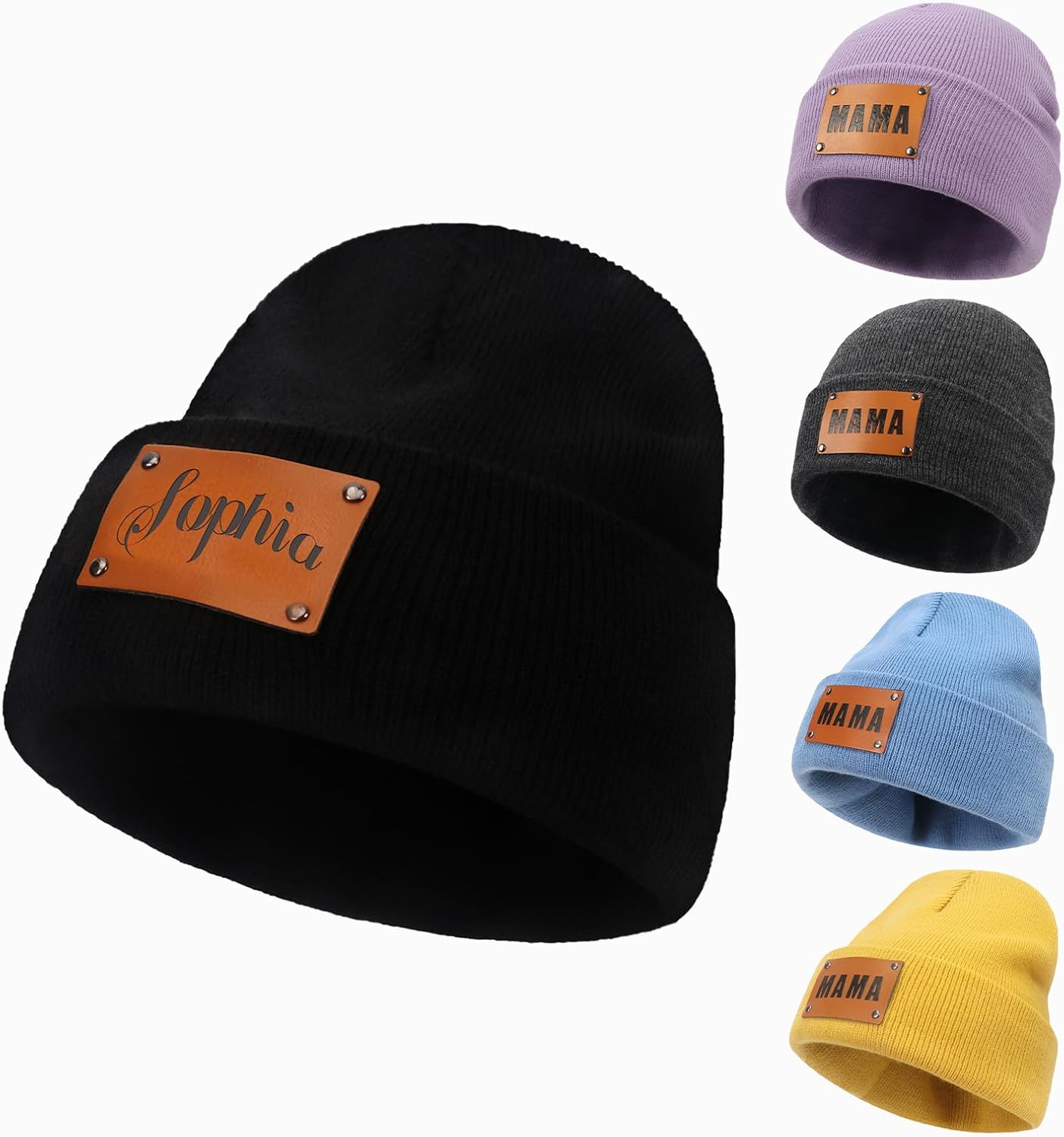Custom Baby Beanie with Name - toddlers winter hat for boys and girls