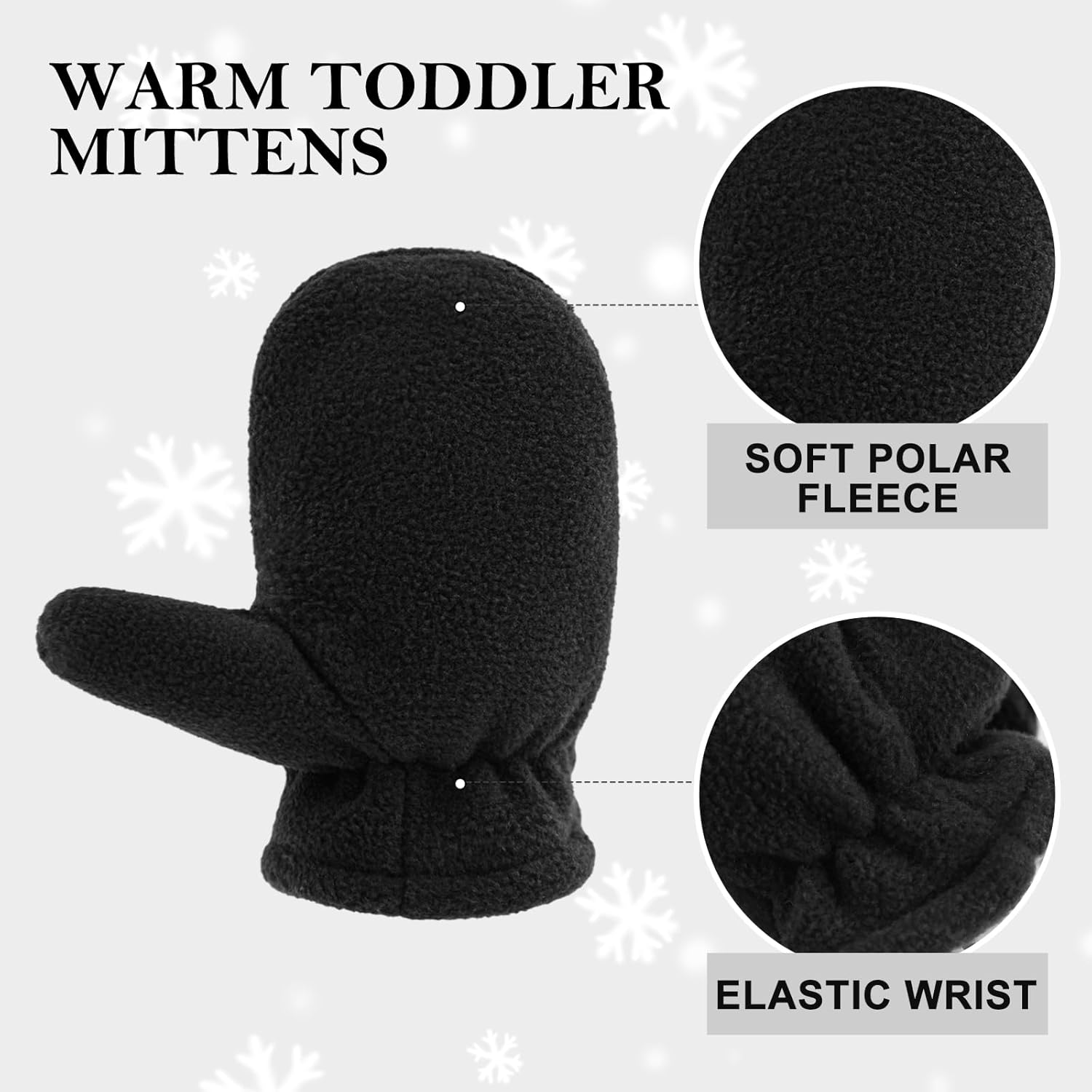 RAOEXI Baby Winter Mittens with Fleece