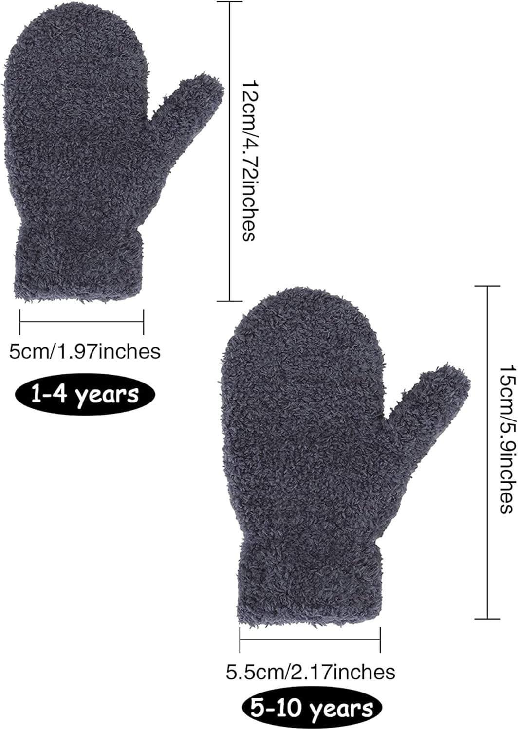 Geyoga 6 Pairs Toddler Winter Mittens