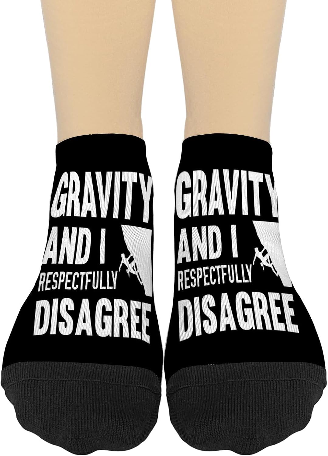 Gravity And I Respectfully Disagree Rock Climbing Boys Crew Socks