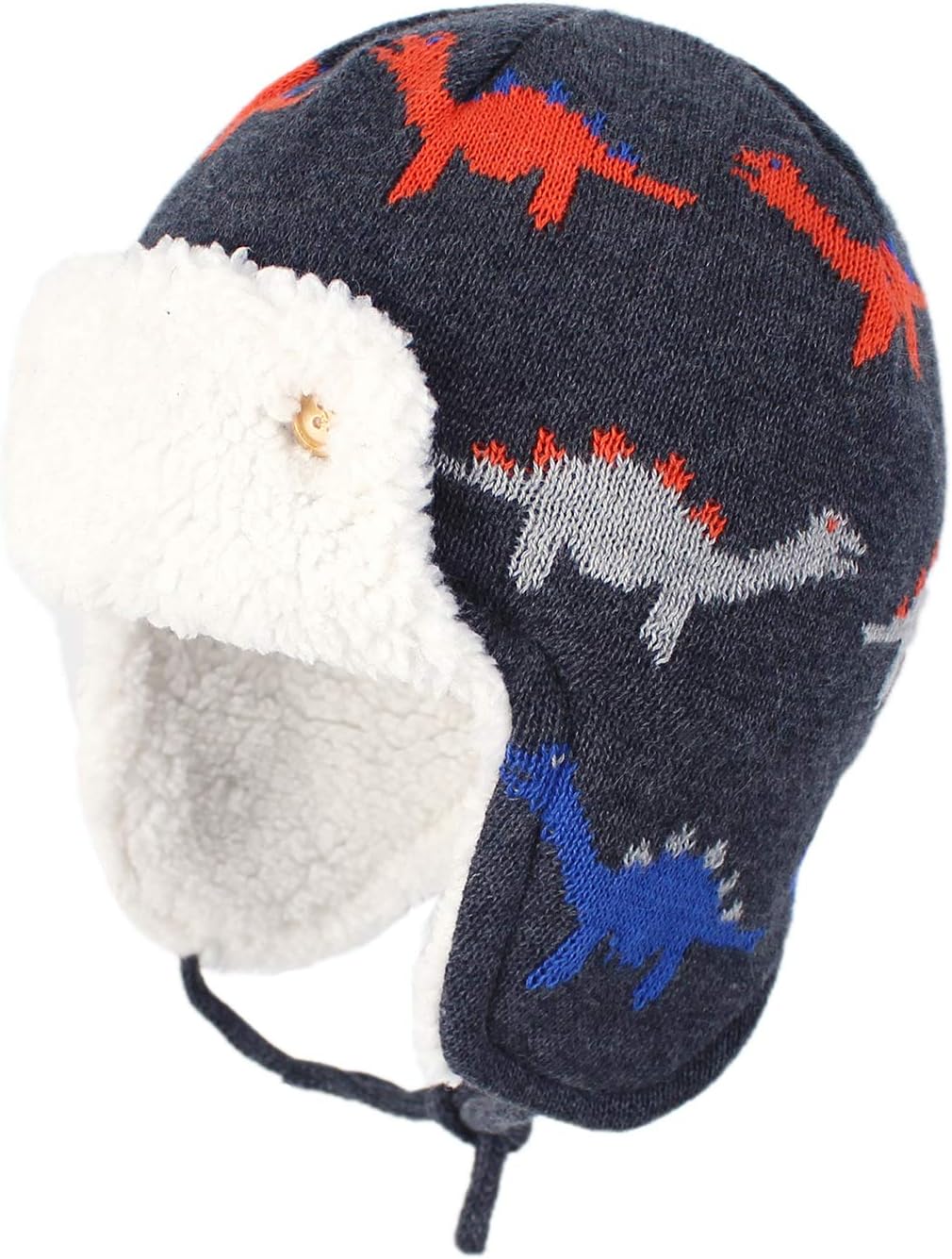 Zando Sherpa Lined Warm Fleece Pilot Hat Set for Baby