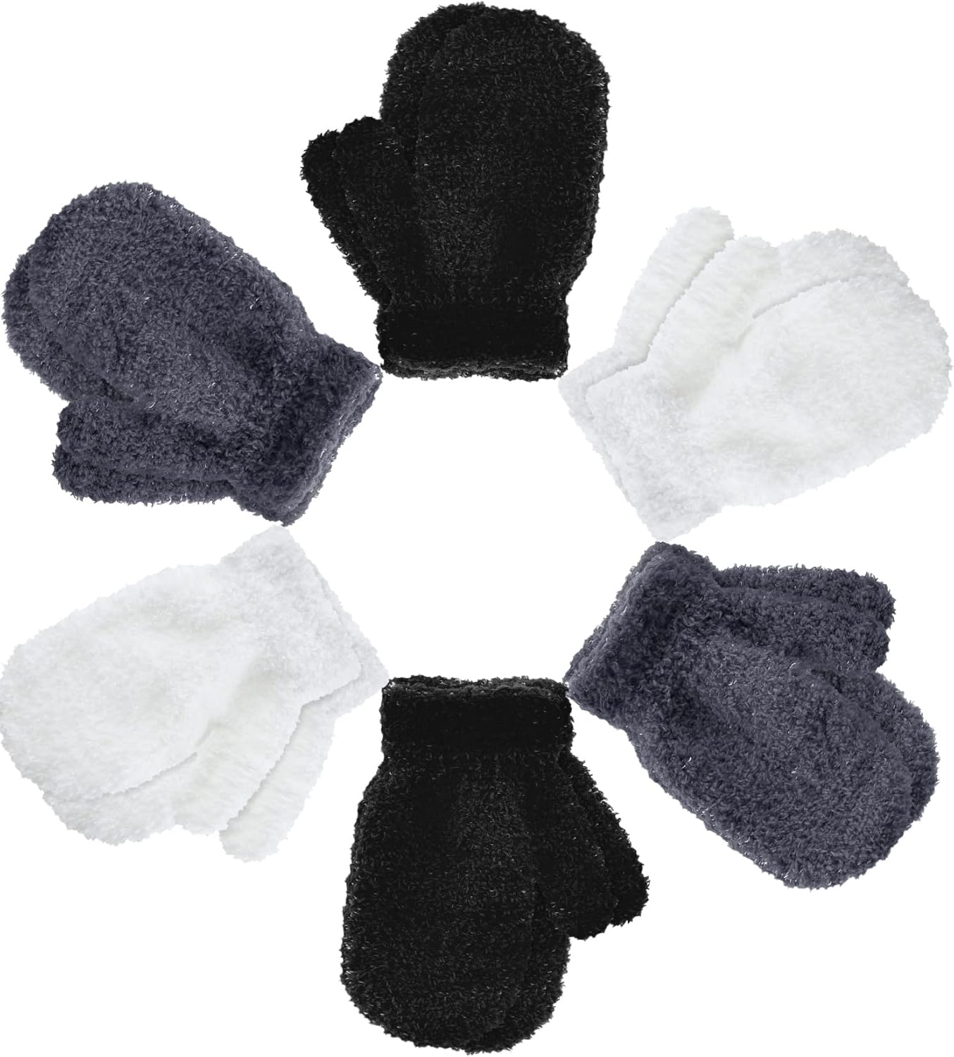 Geyoga 6 Pairs Toddler Winter Mittens
