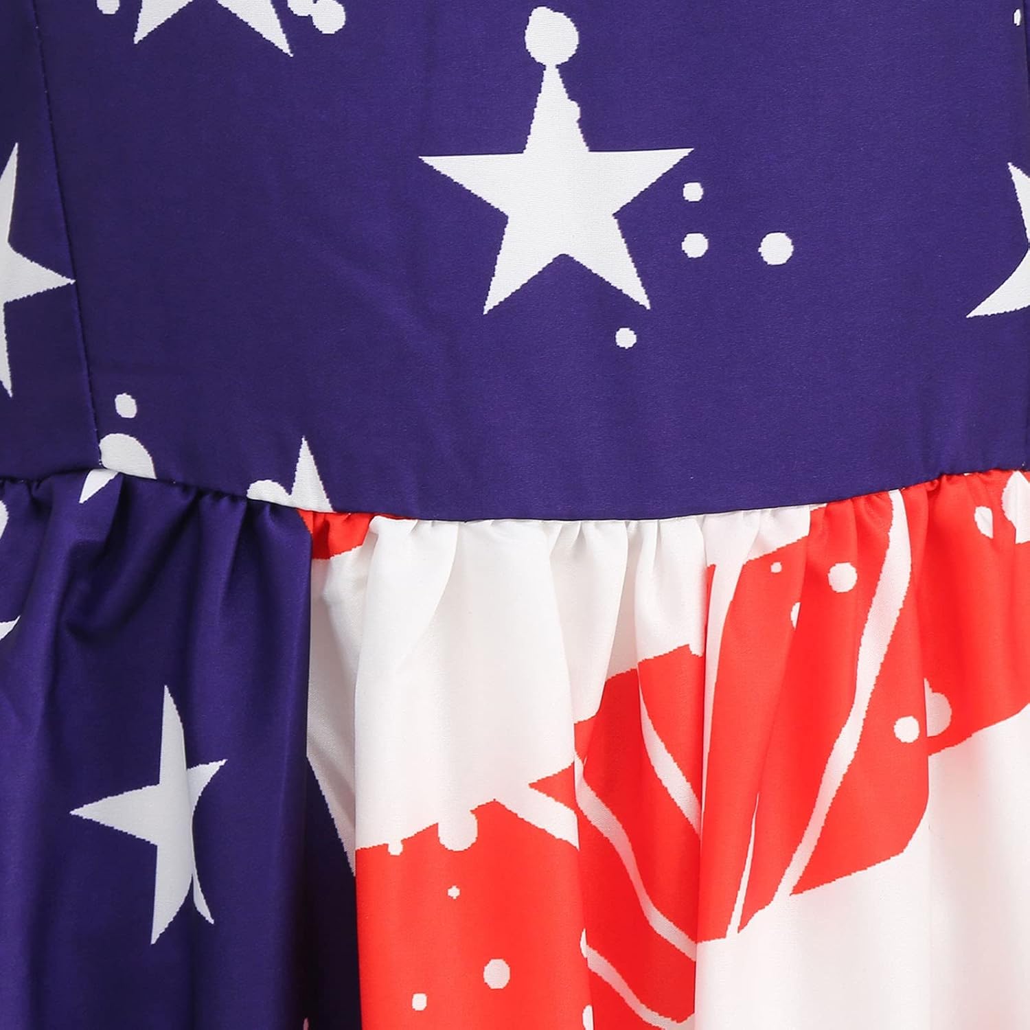 Patriotic Red White and Blue Mini Dress for Women