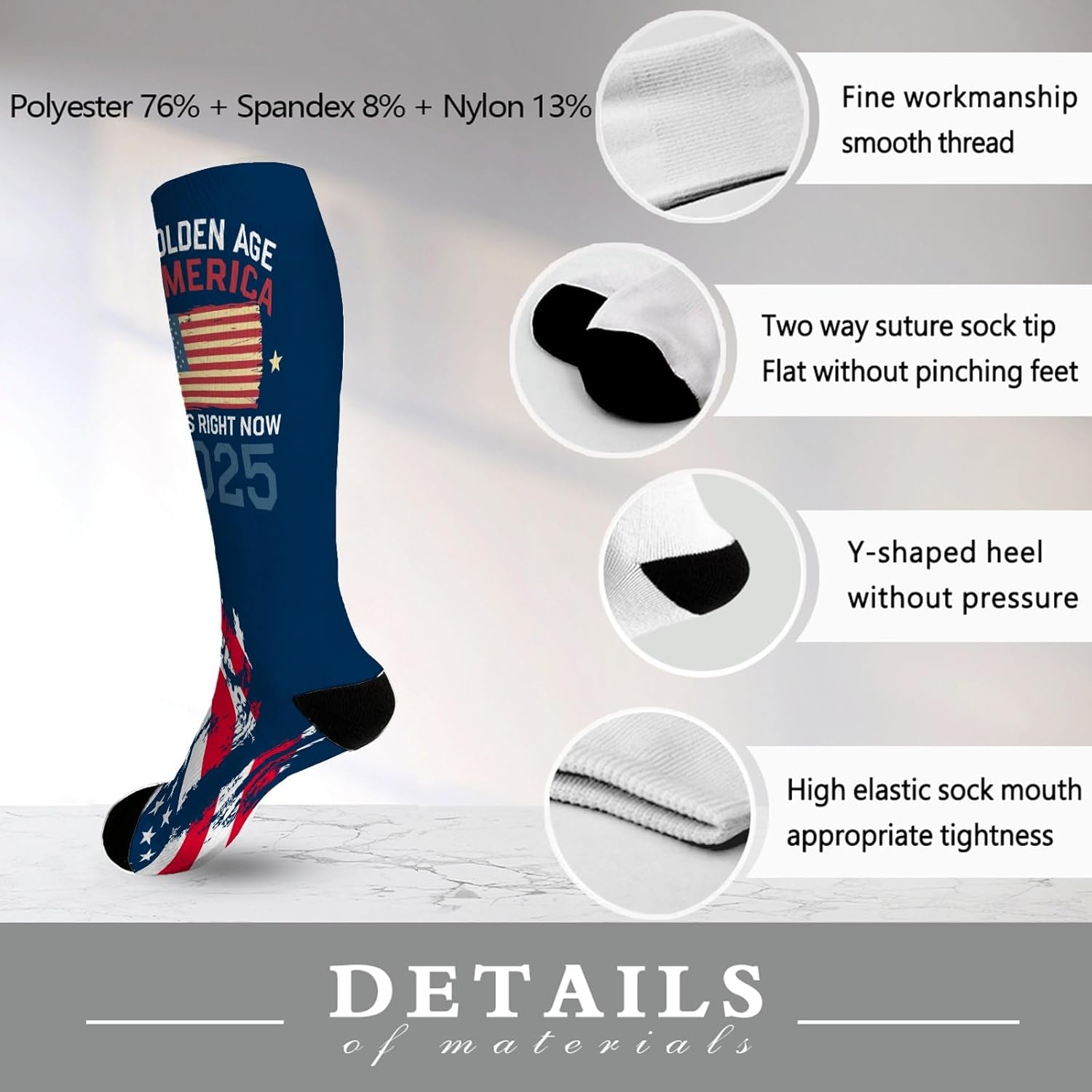 The Golden Ages Of America Begins Right Now 2025 Socks