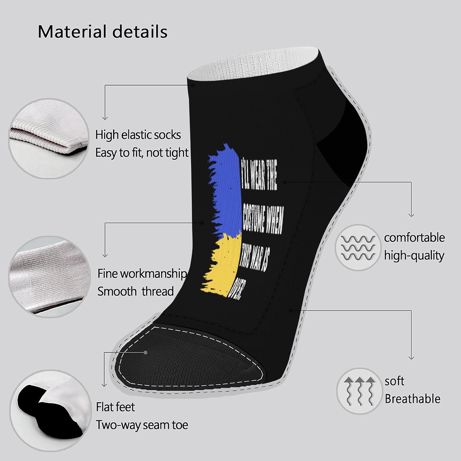 Unique Ukraine Design Socks for Boys - Comfy Durable