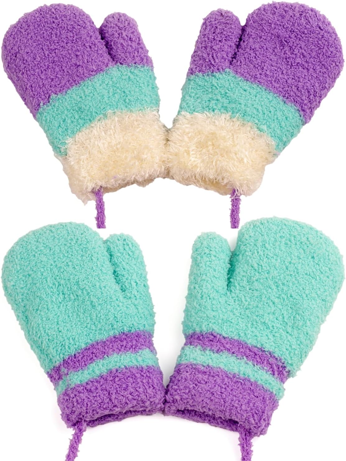 F Flammi Toddler Mitten Gloves - Winter Warm Stretchy Cartoon