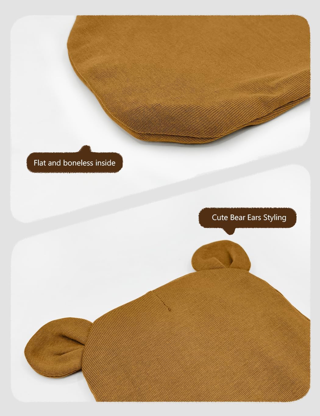 Cotton Newborn Bear Ears Hat for Unisex