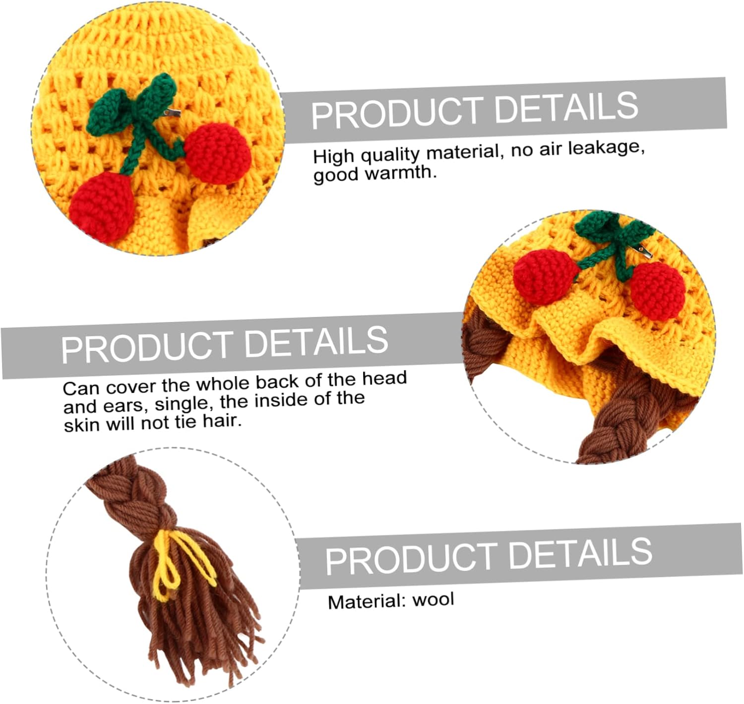 Didiseaon Knitted Cherry Pattern Winter Hat for Boys and Girls