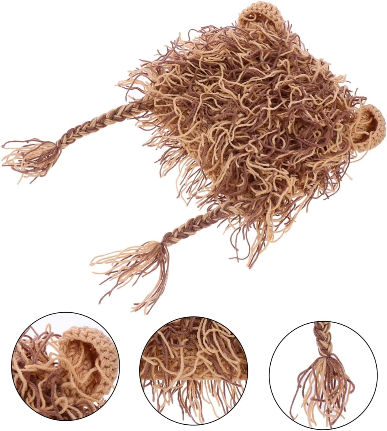 Knitted and Fashionable Lion Headdress for Toddlers