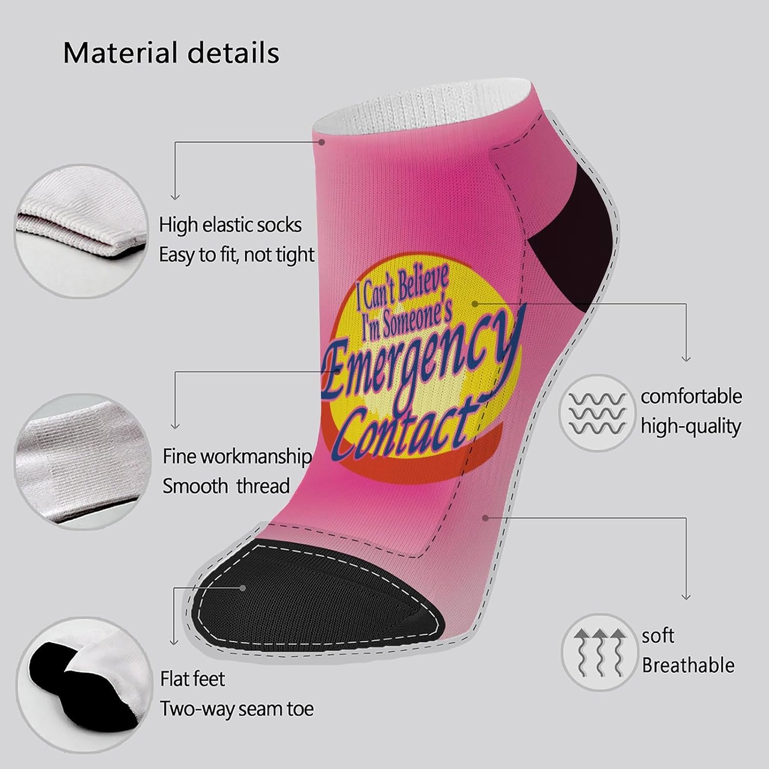 Mens Ankle Socks with Support
