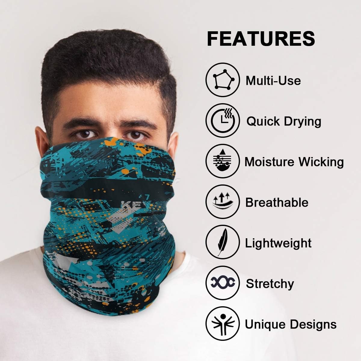 My Little Nest Geometric and Geographical Bandana Mask