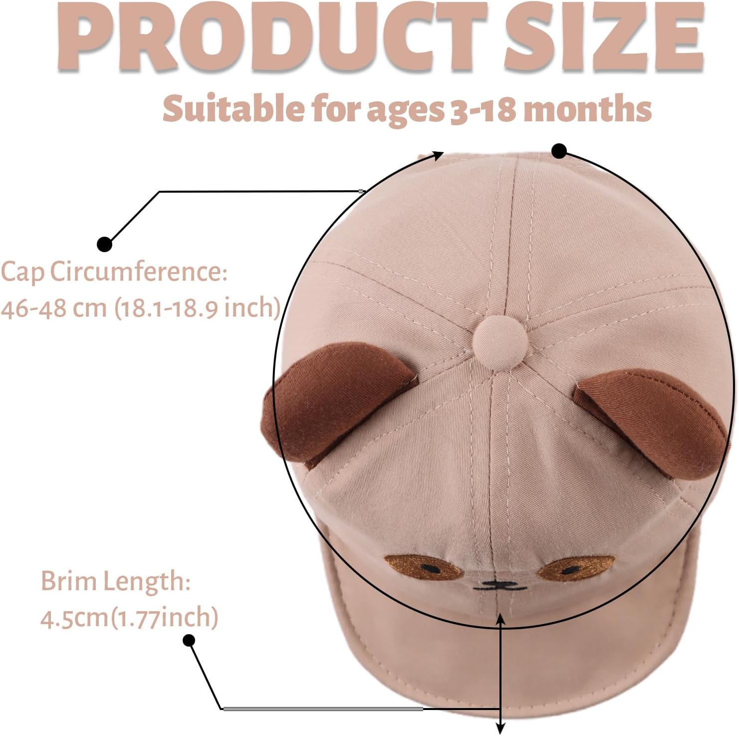 OMUKY Cotton Toddler Baseball Hat