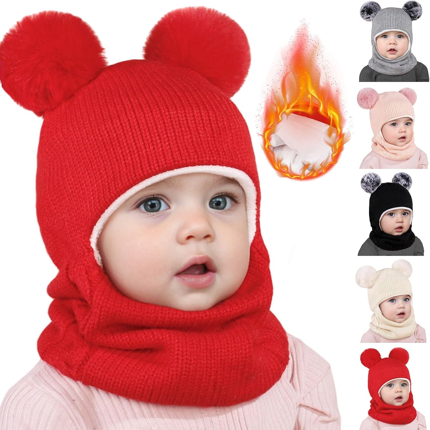 Winter Warm Perfect Hat Scarf Set for Kids