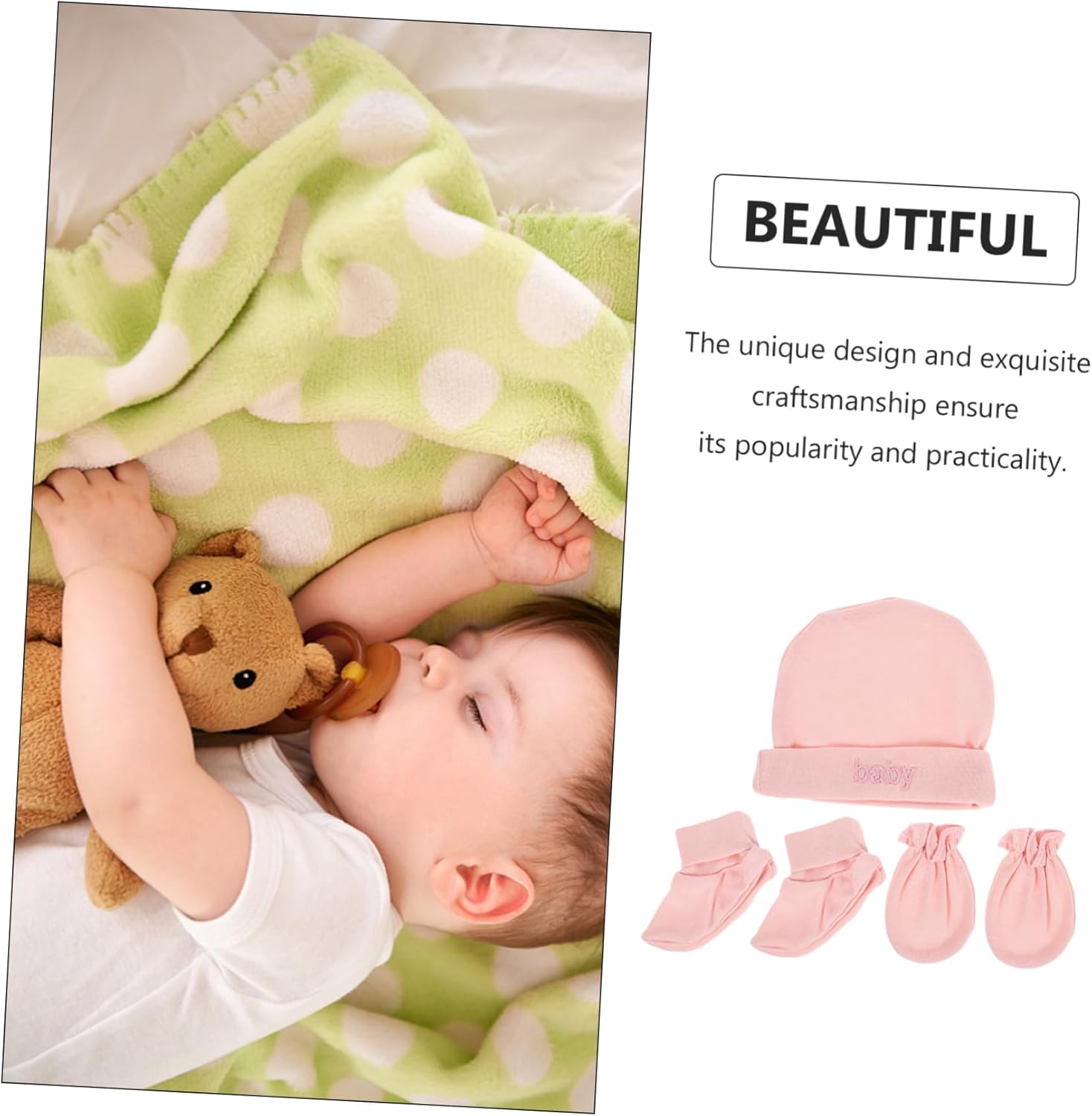 Newborn Scratch Warm Blanket for Boy in Cold Weather Pink