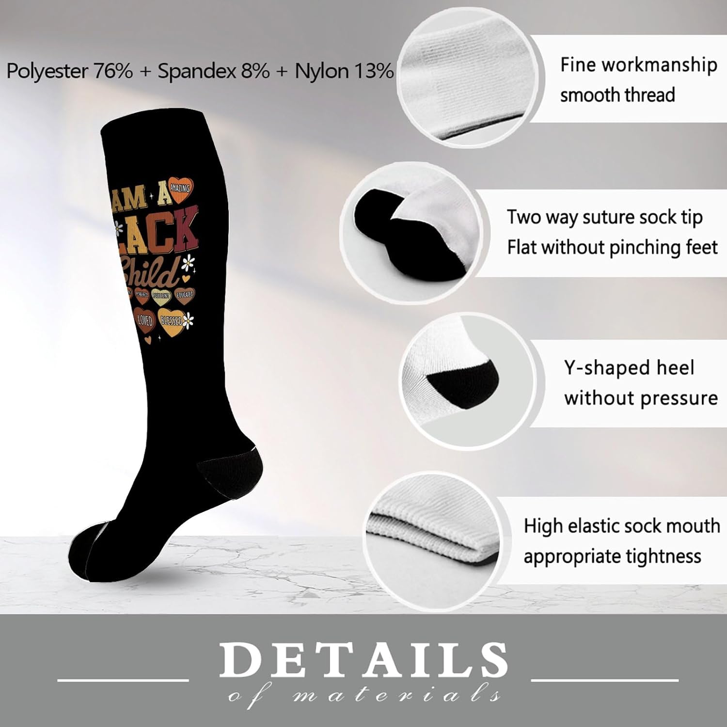 African American History Month Boys Socks for Kids