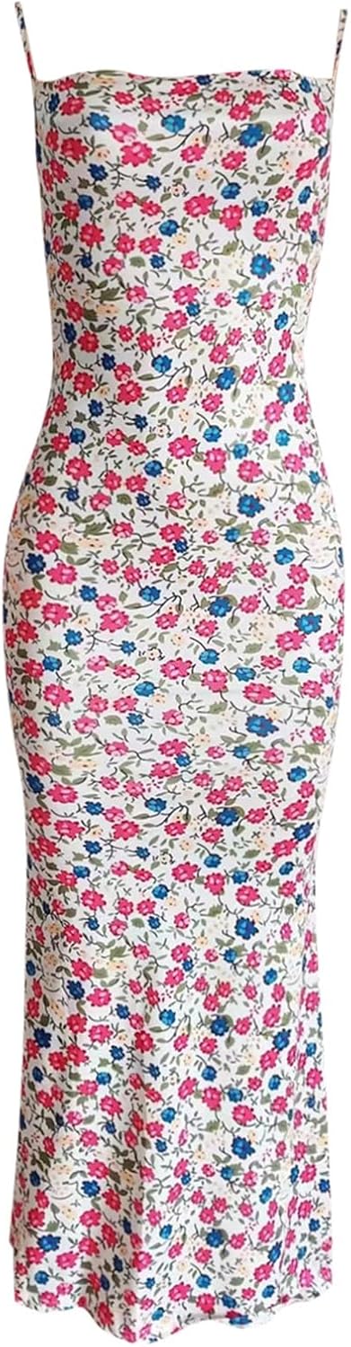 Floral Checked Maxi Dress for Women - Bridesmaid Graduation