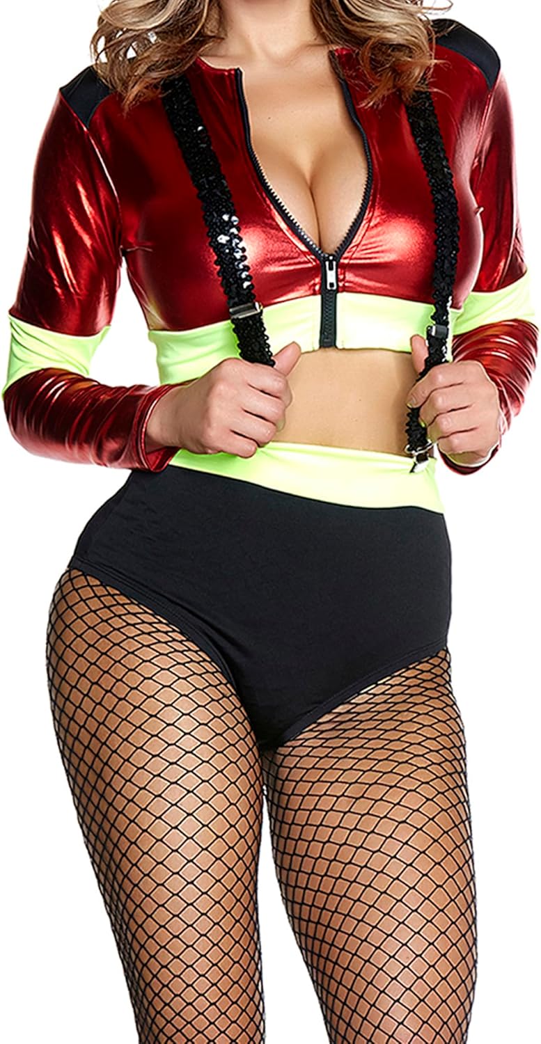 Firefighter Costume Set - Forplay Womens Exotic Costume with Hose Pumps Suspenders